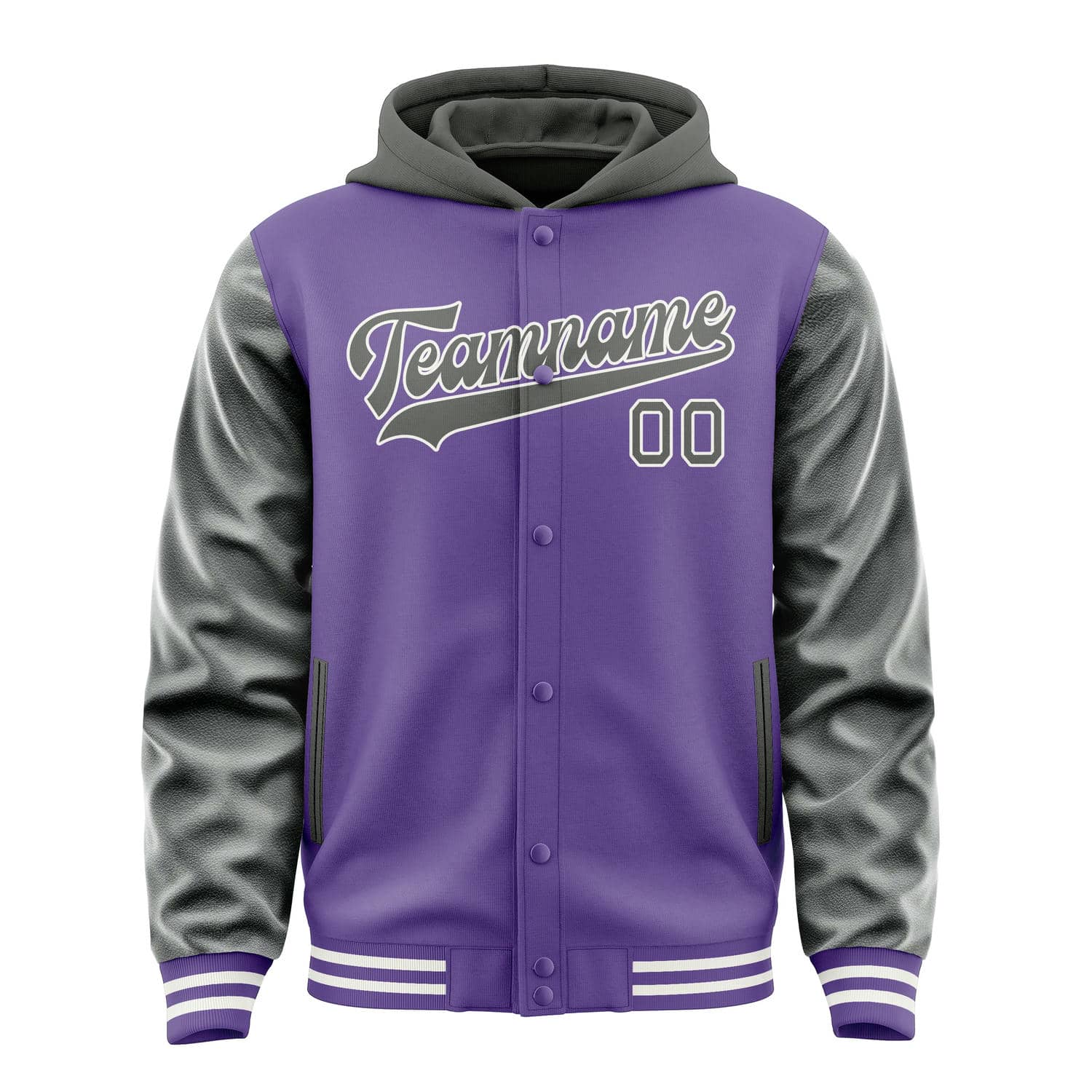 Maßgeschneidertes Lavendel Dunkelgrau Jacke