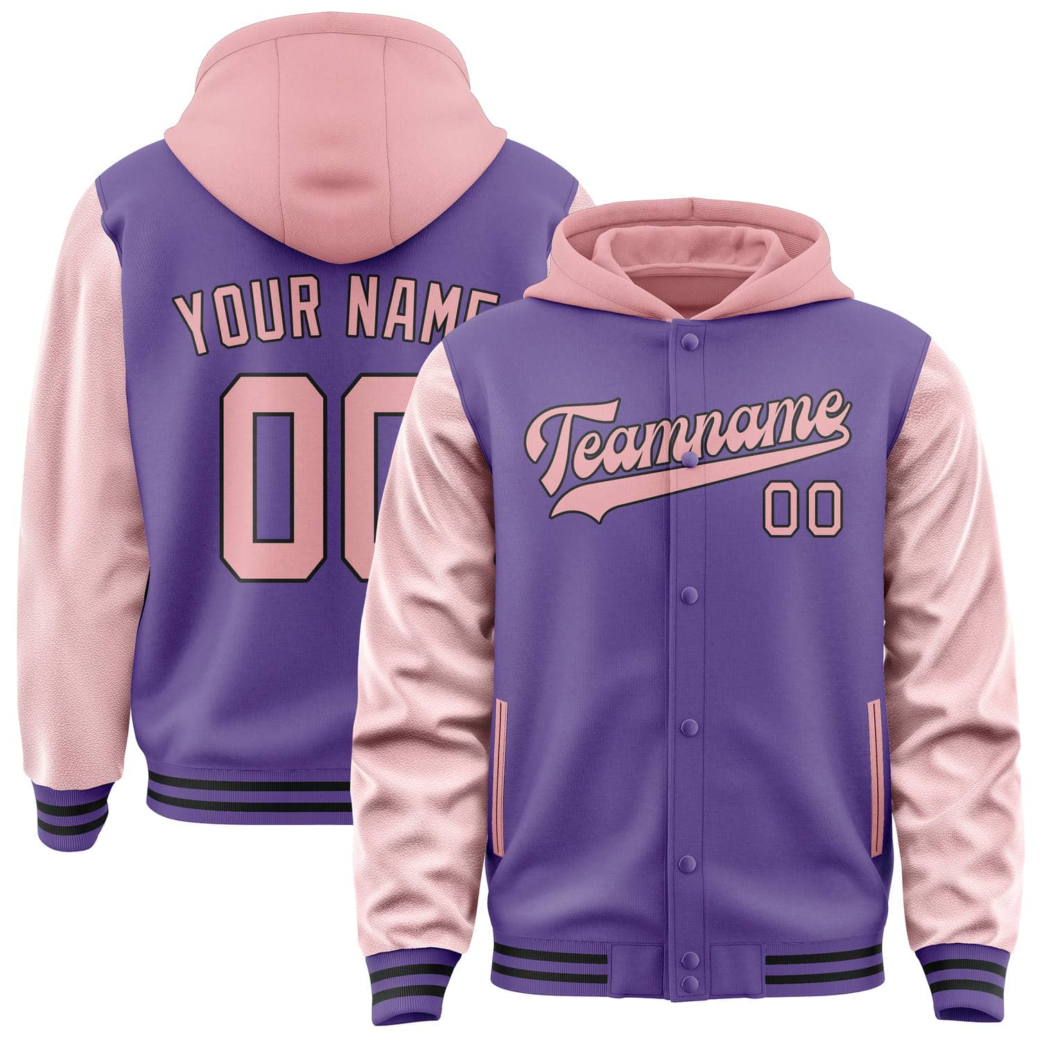 Maßgeschneidertes Lavendel Rosa Jacke