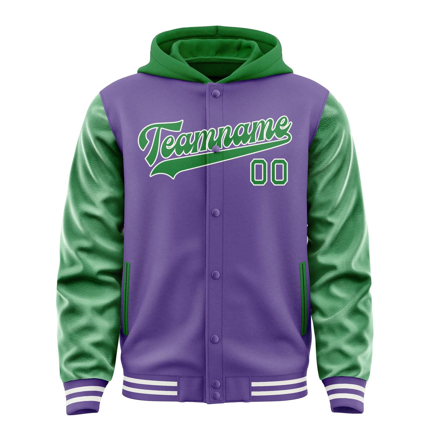 Maßgeschneidertes Lavendel Smaragdgrün Jacke