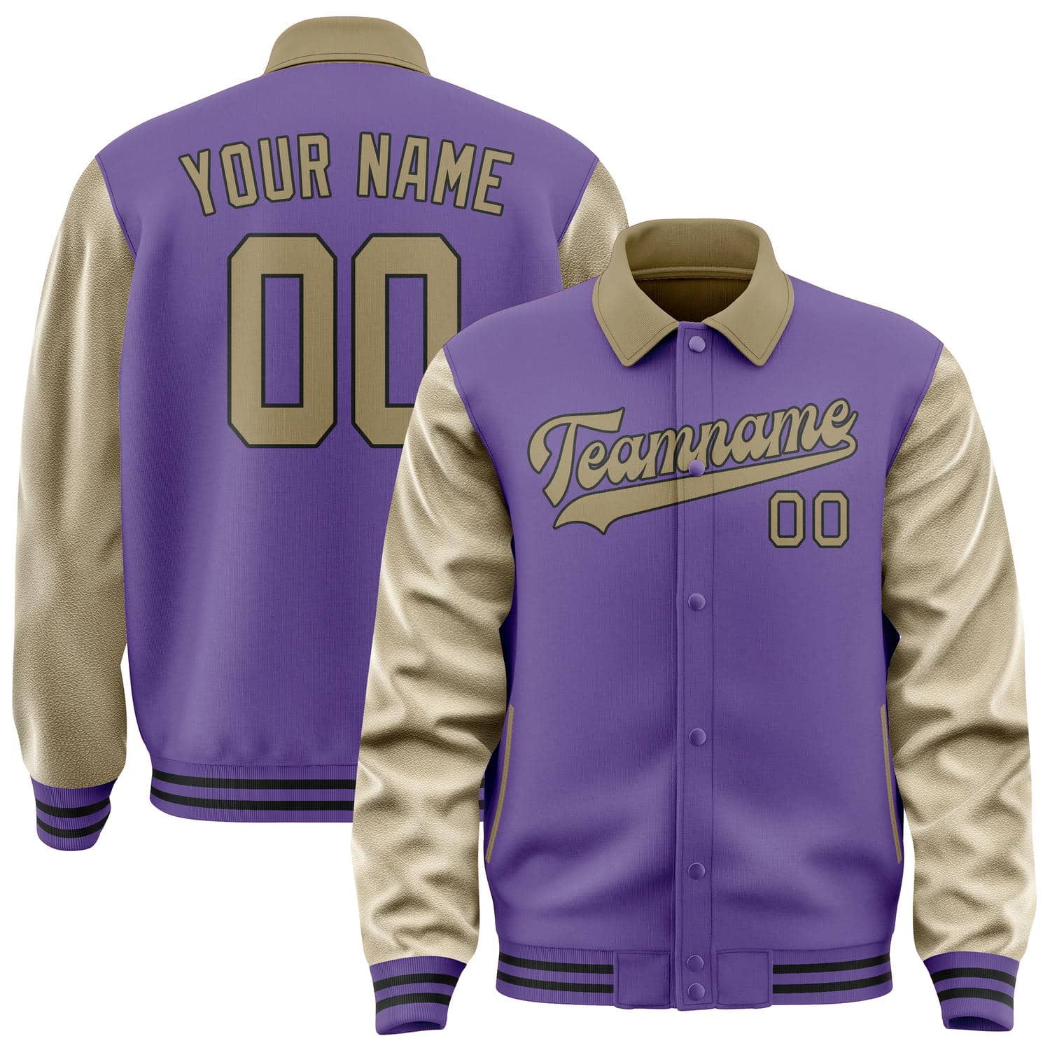 Maßgeschneidertes Lavendel Hellkhaki Jacke JA232325231717252517