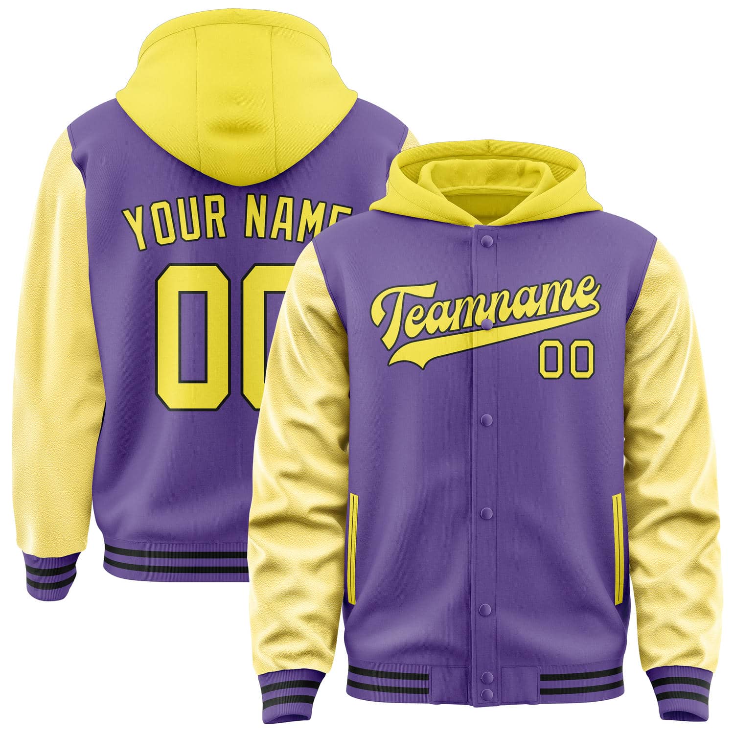 Maßgeschneidertes Lavendel Blassgelb Jacke