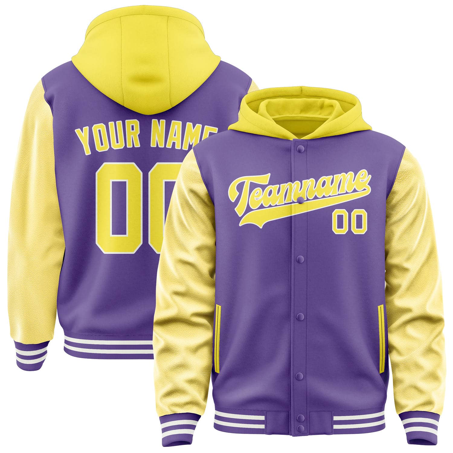 Maßgeschneidertes Lavendel Blassgelb Jacke