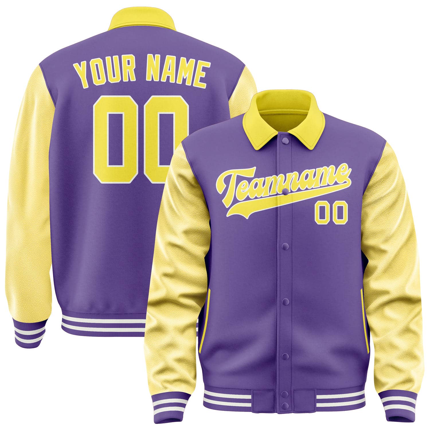 Maßgeschneidertes Lavendel Blassgelb Jacke JA232326231818262618