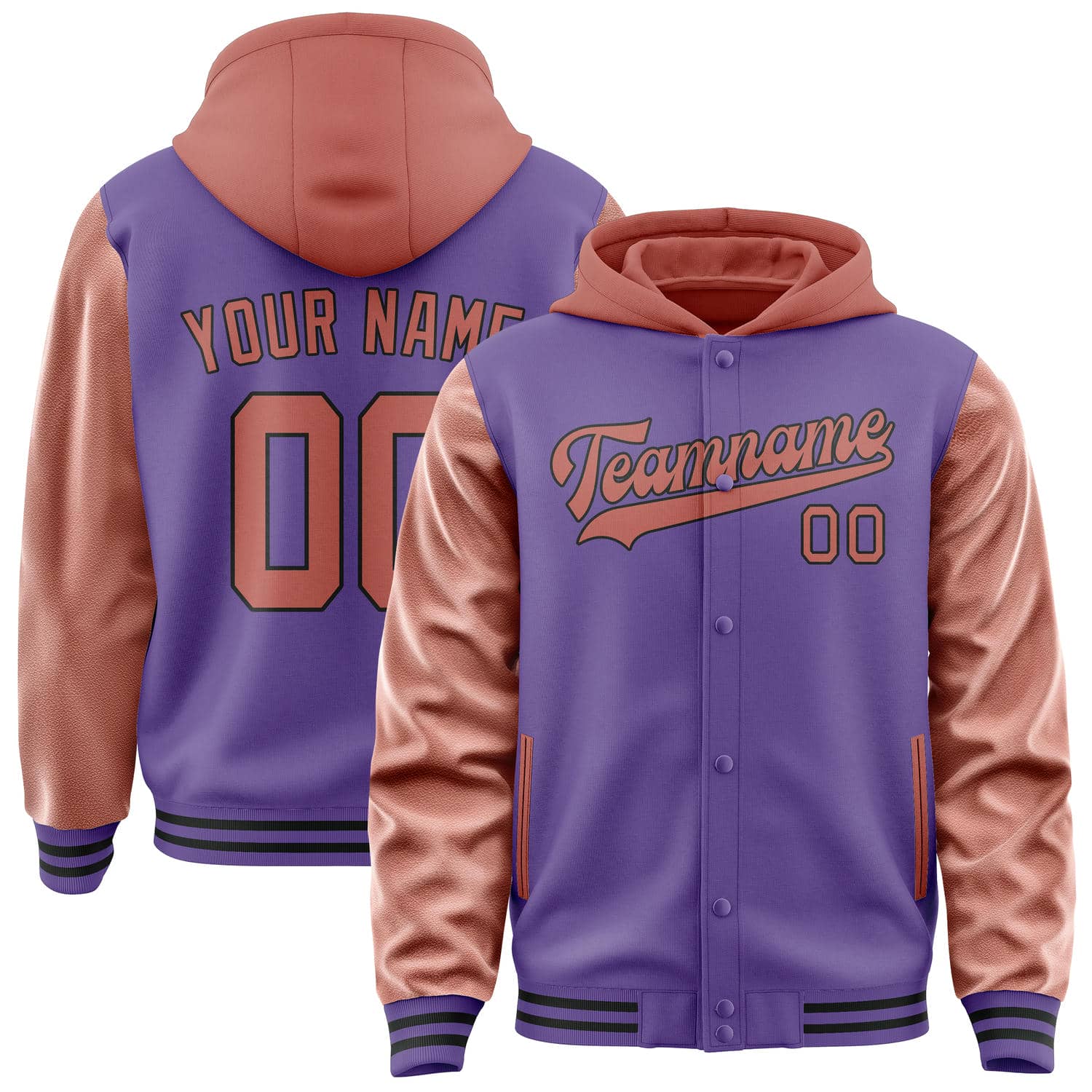 Maßgeschneidertes Lavendel Kupferrose Jacke