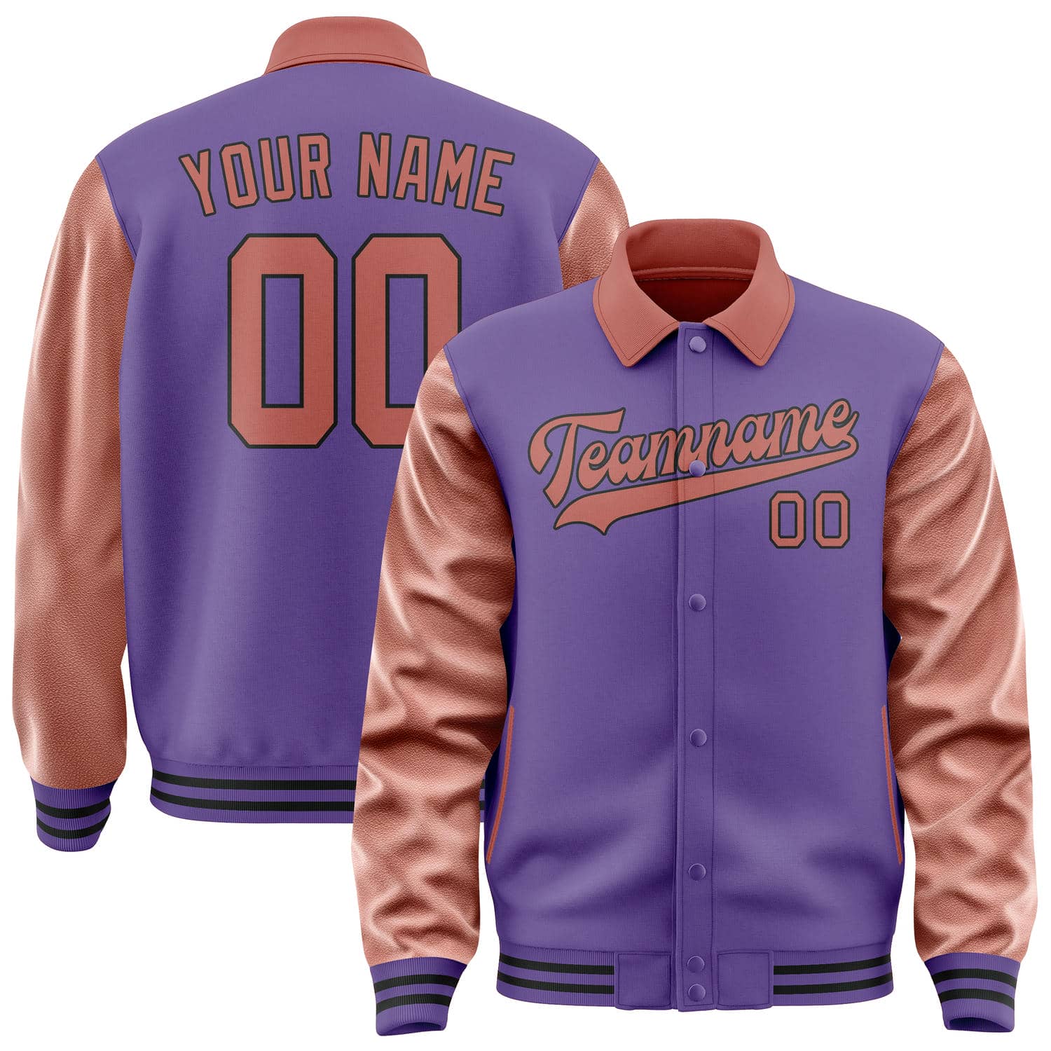 Maßgeschneidertes Lavendel Kupferrose Jacke JA232329231717292917