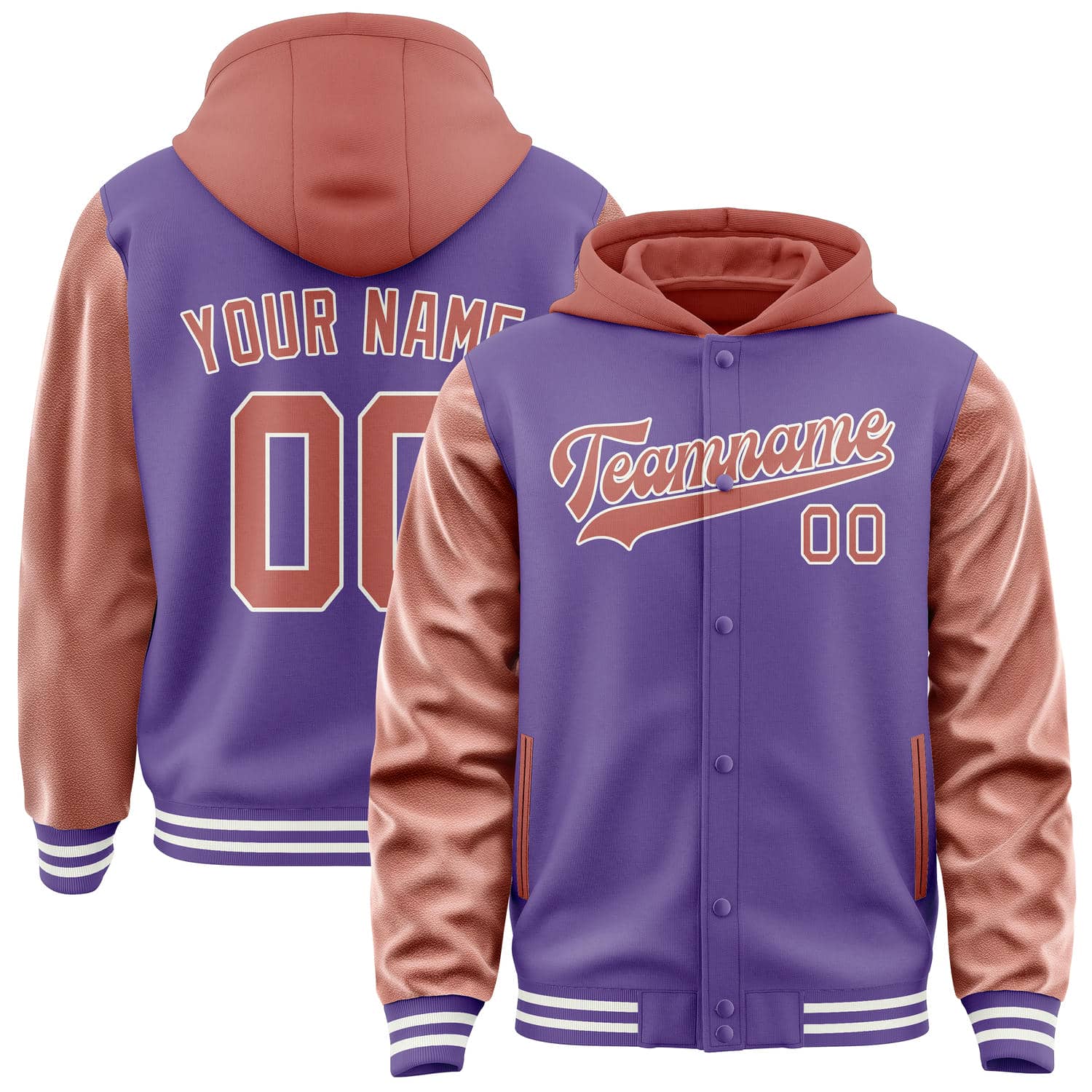 Maßgeschneidertes Lavendel Kupferrose Jacke