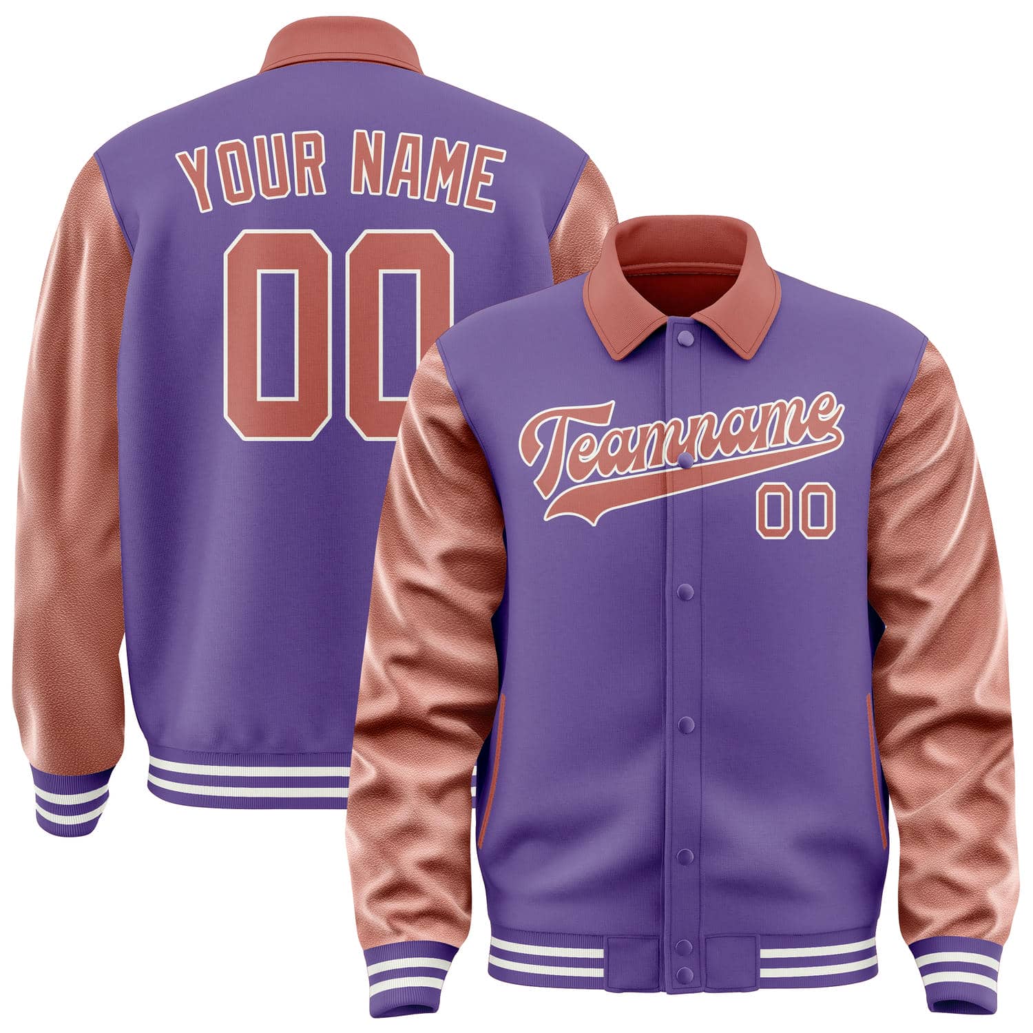 Maßgeschneidertes Lavendel Kupferrose Jacke JA232329231818292918