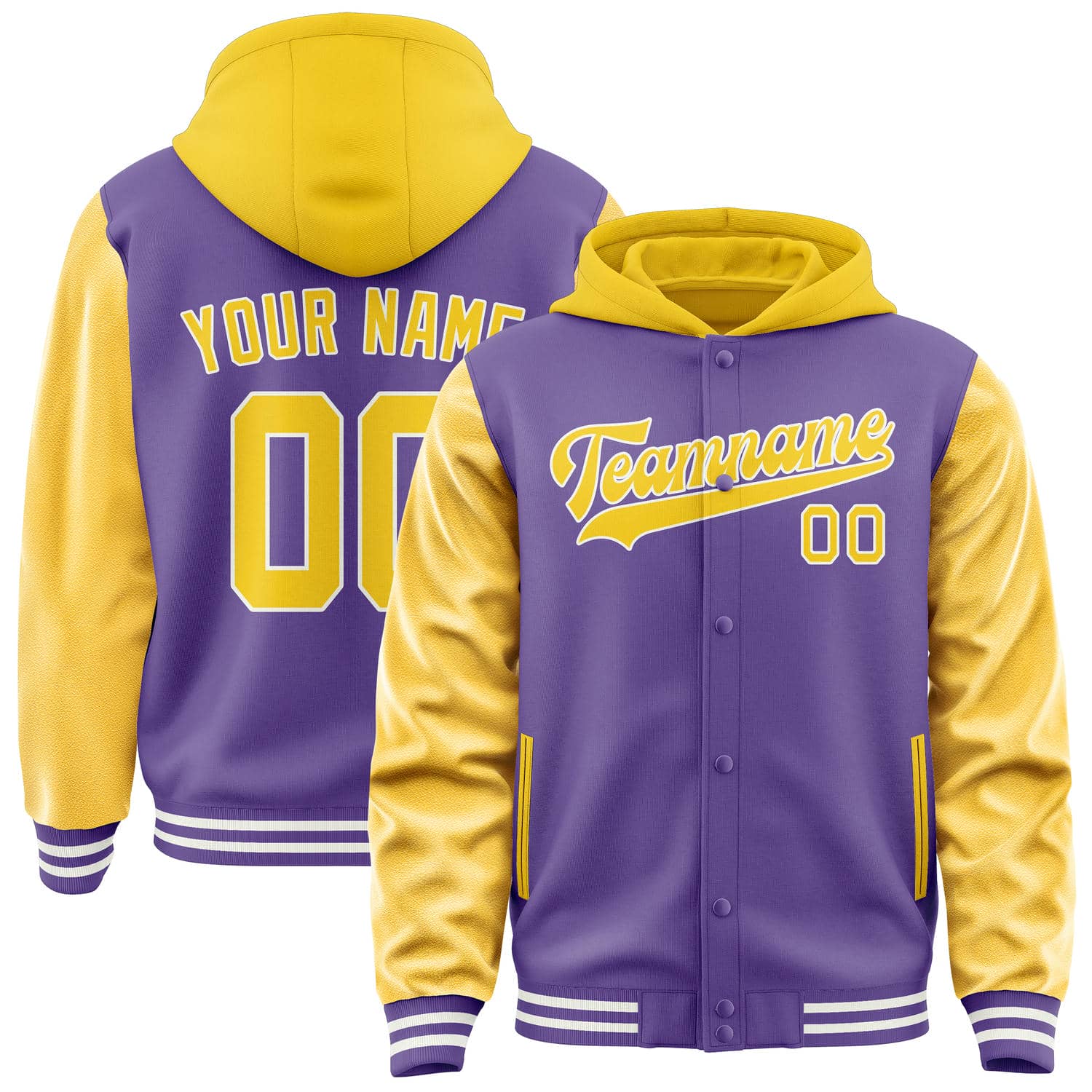 Maßgeschneidertes Lavendel Gold Jacke JA232330231818303018