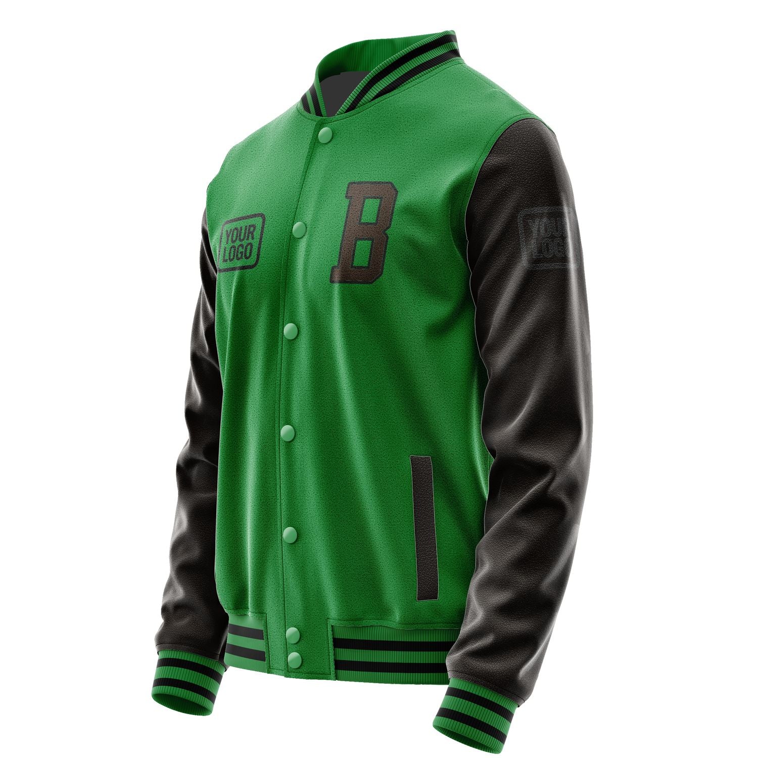 Maßgeschneidertes Smaragdgrün Braun Jacke JA242401241717010117