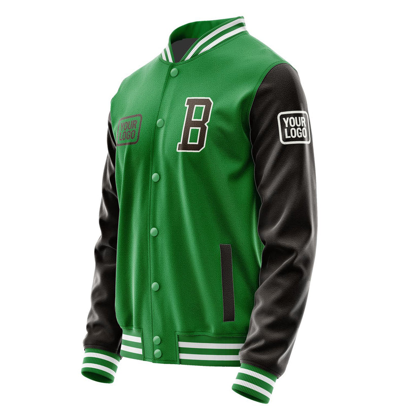 Maßgeschneidertes Smaragdgrün Braun Jacke JA242401241818010118