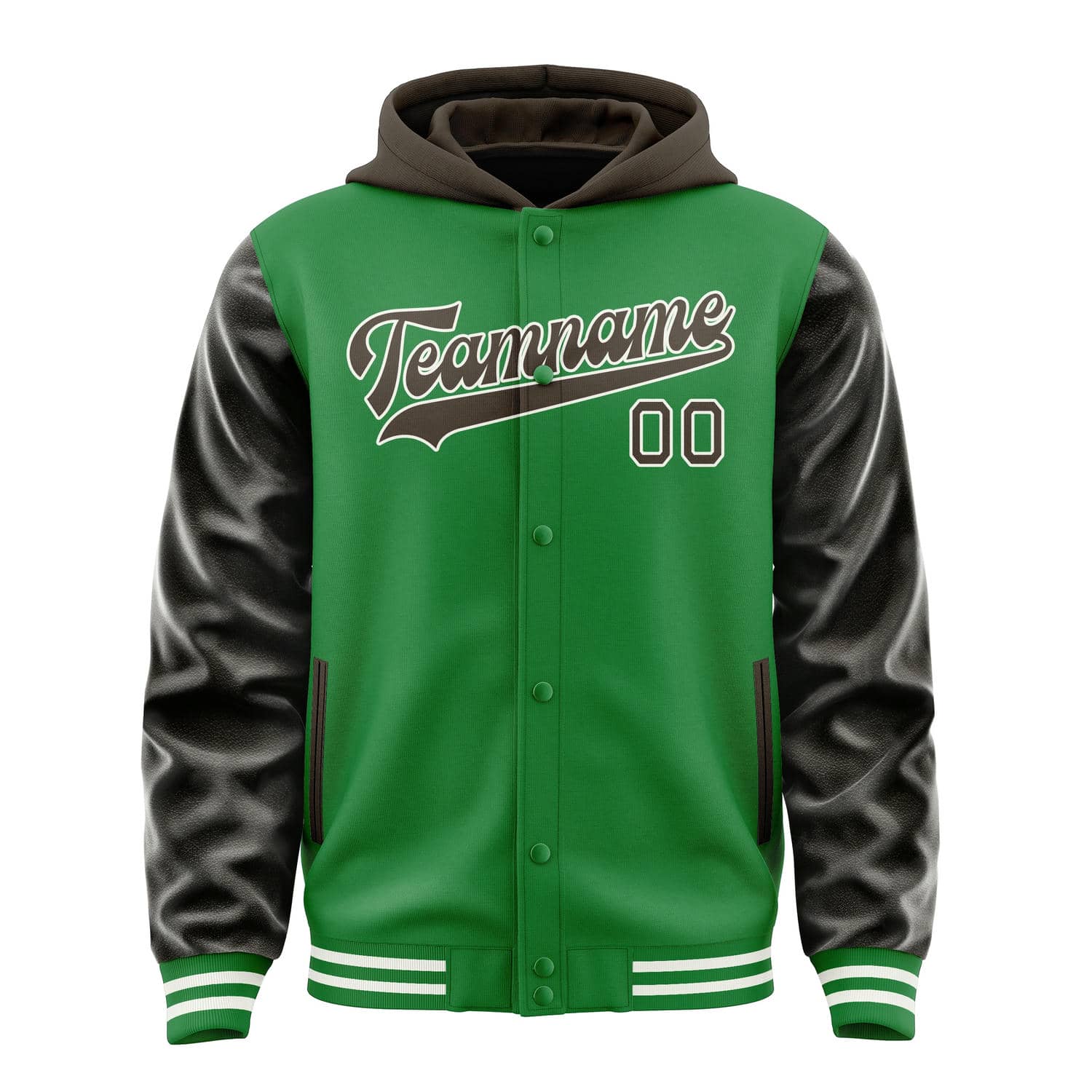 Maßgeschneidertes Smaragdgrün Braun Jacke