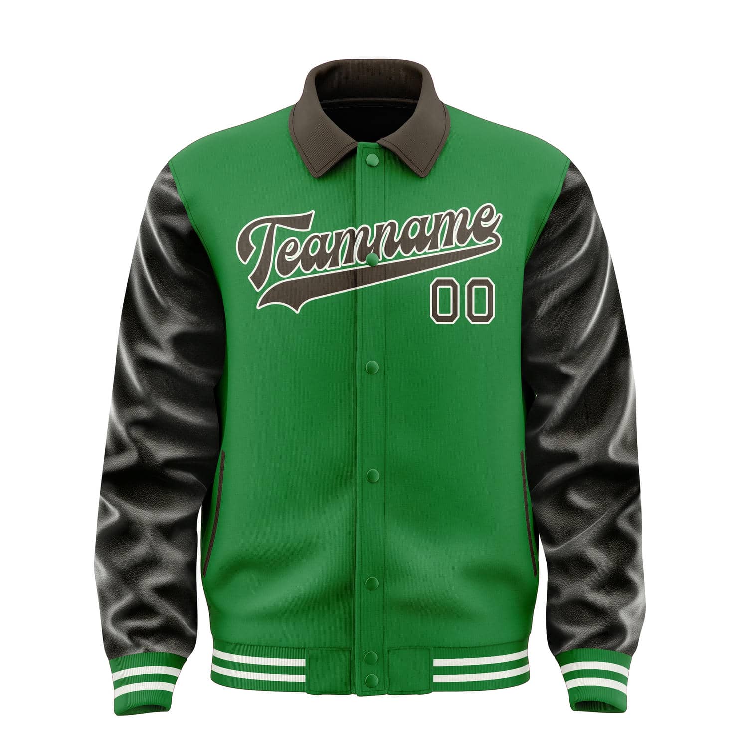 Maßgeschneidertes Smaragdgrün Braun Jacke