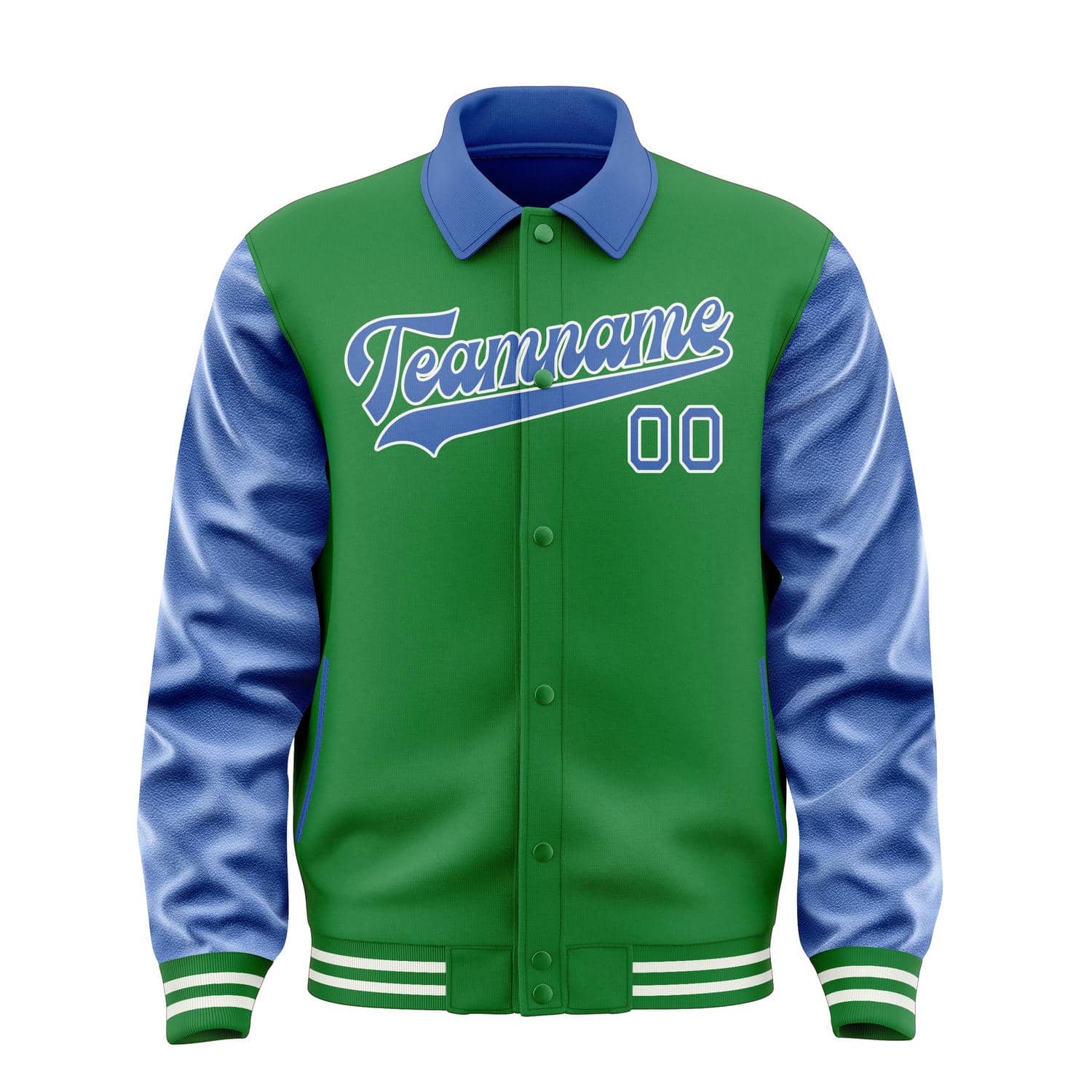 Maßgeschneidertes Smaragdgrün Himmelblau Jacke