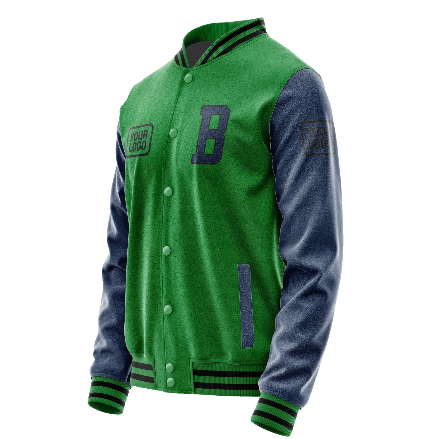 Maßgeschneidertes Smaragdgrün Marineblau Jacke JA242410241717101017