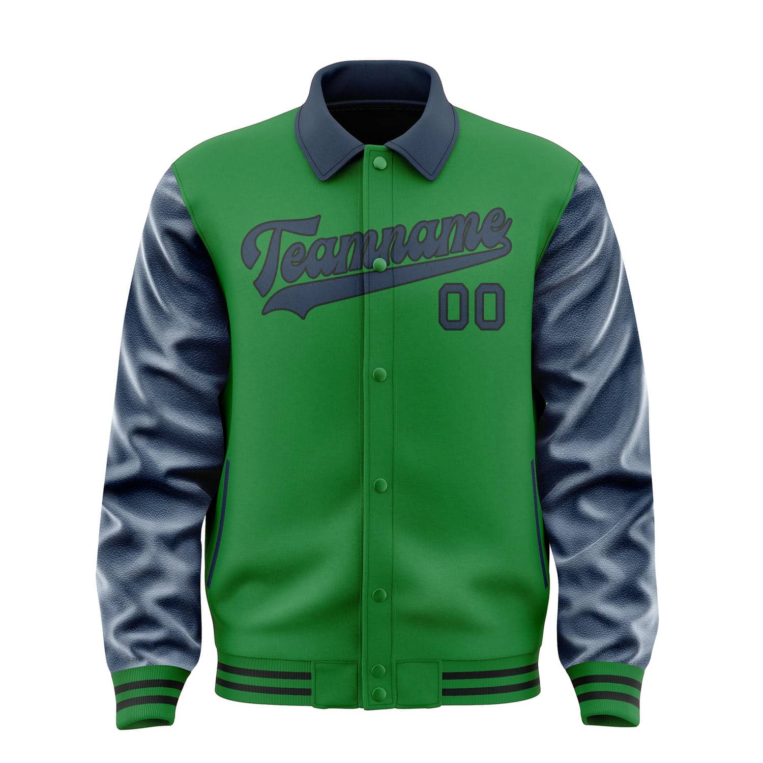 Maßgeschneidertes Smaragdgrün Marineblau Jacke