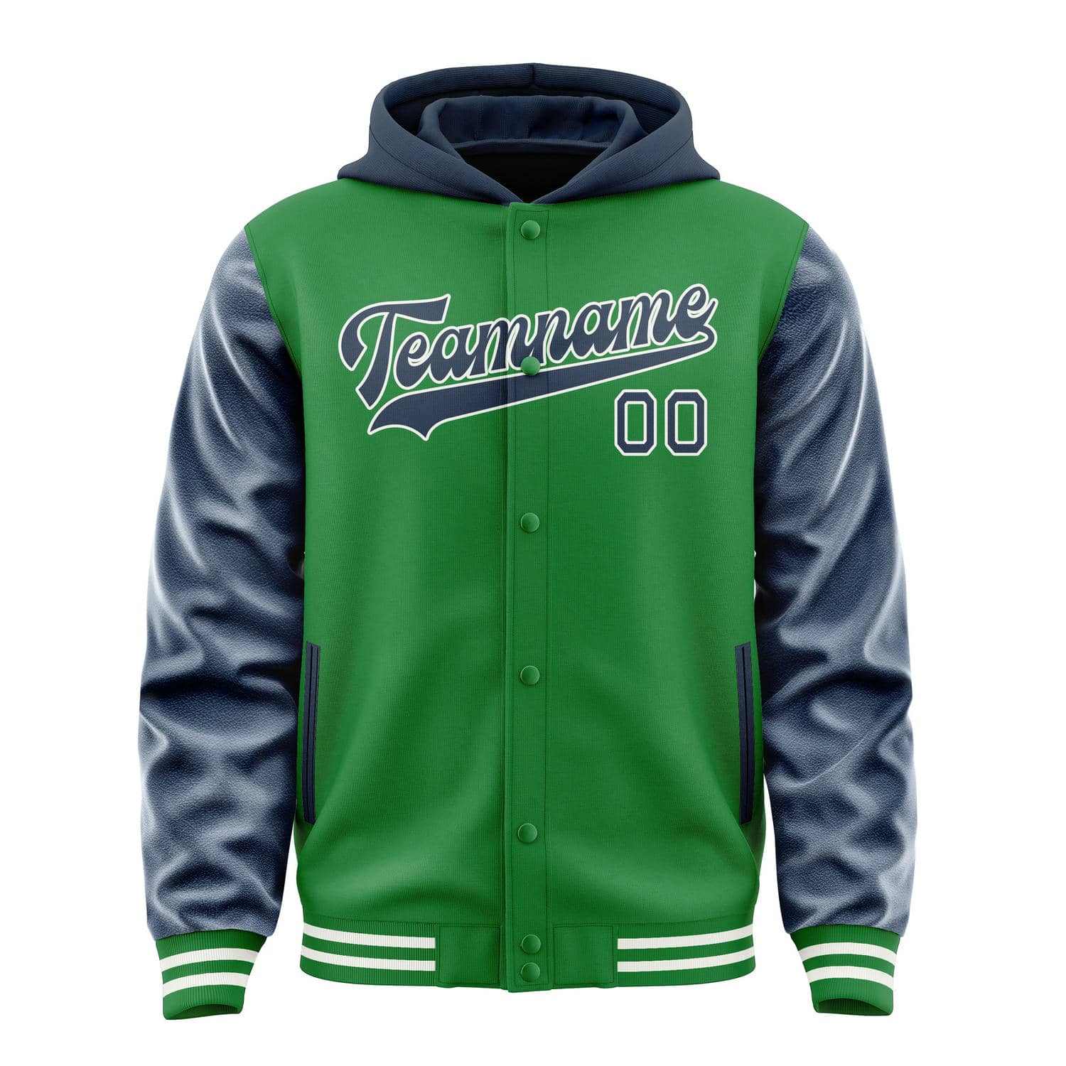 Maßgeschneidertes Smaragdgrün Marineblau Jacke