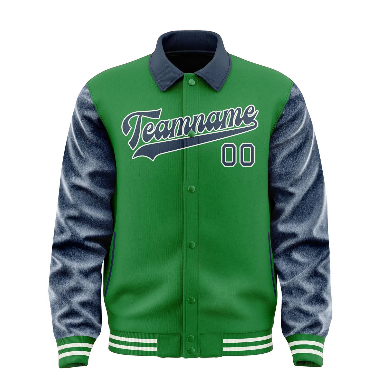 Maßgeschneidertes Smaragdgrün Marineblau Jacke
