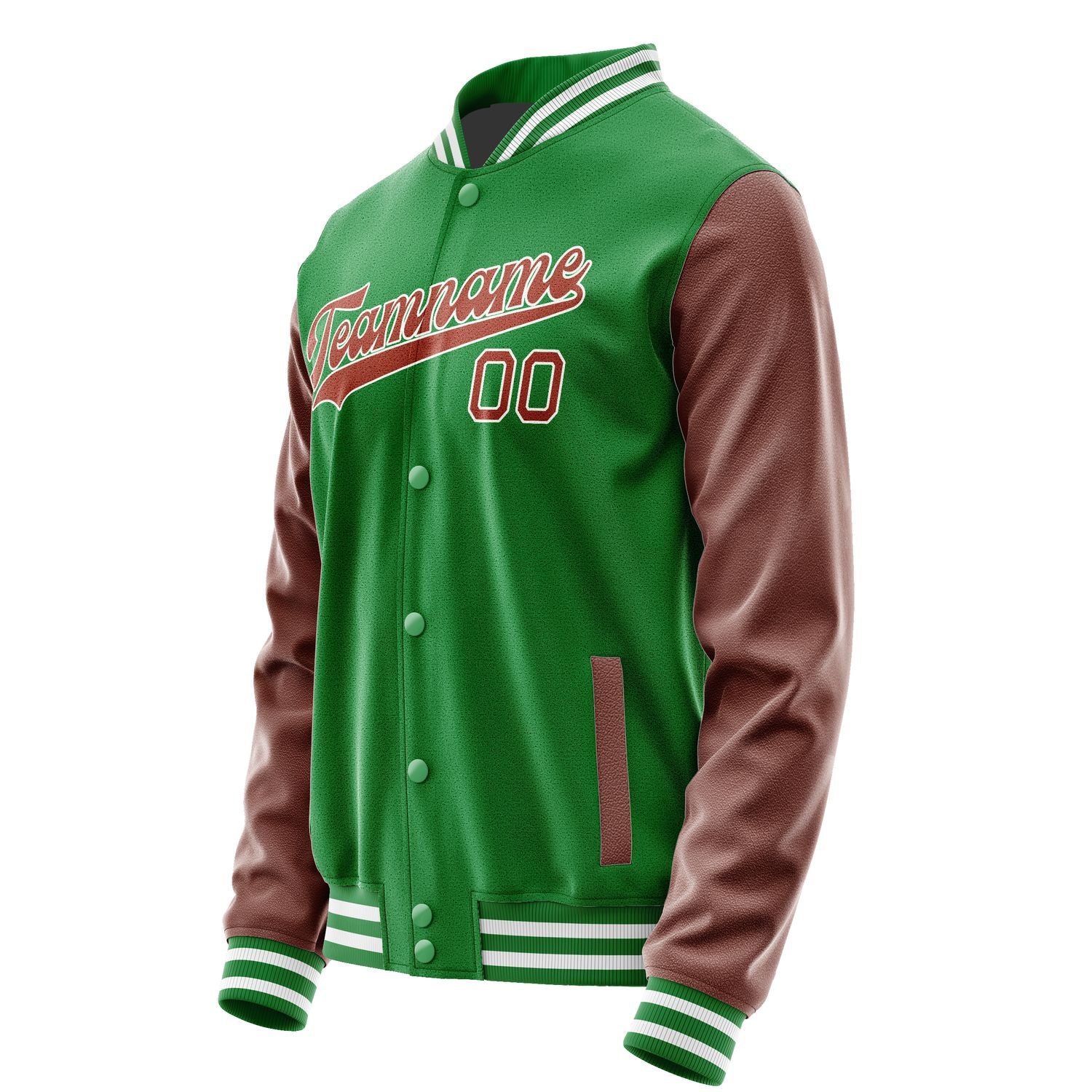 Maßgeschneidertes Smaragdgrün Korallenrot Jacke JA2424162418B31816