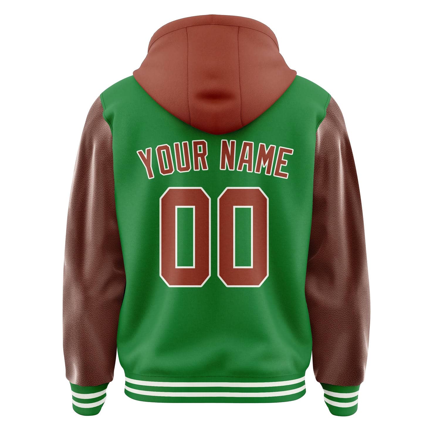 Maßgeschneidertes Smaragdgrün Korallenrot Jacke