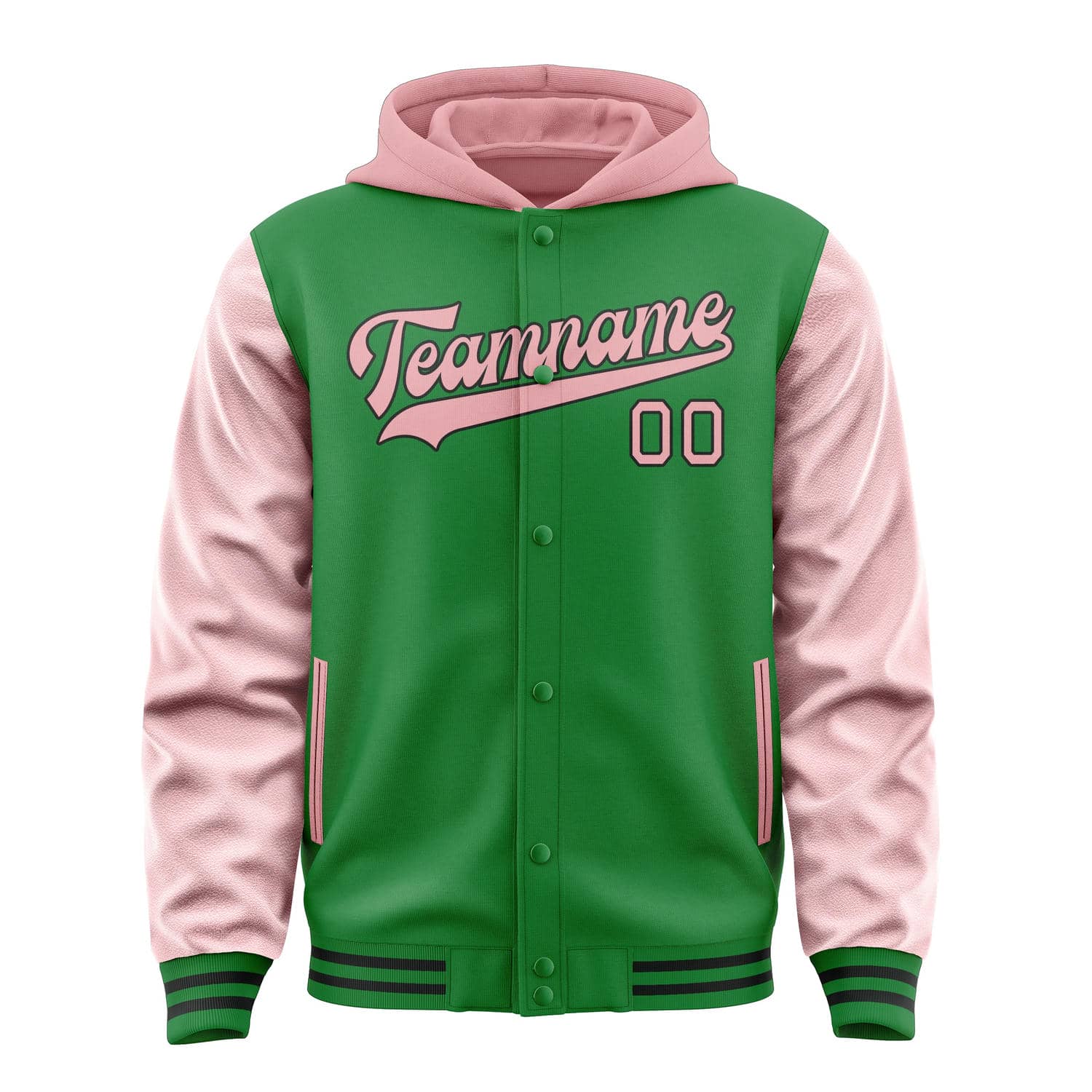 Maßgeschneidertes Smaragdgrün Rosa Jacke