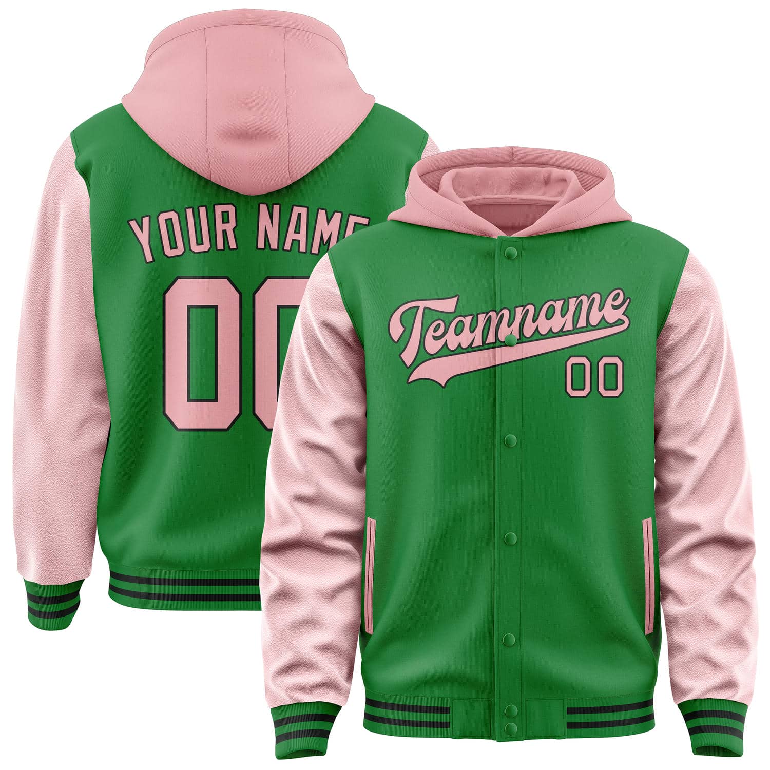 Maßgeschneidertes Smaragdgrün Rosa Jacke JA242421241717212117