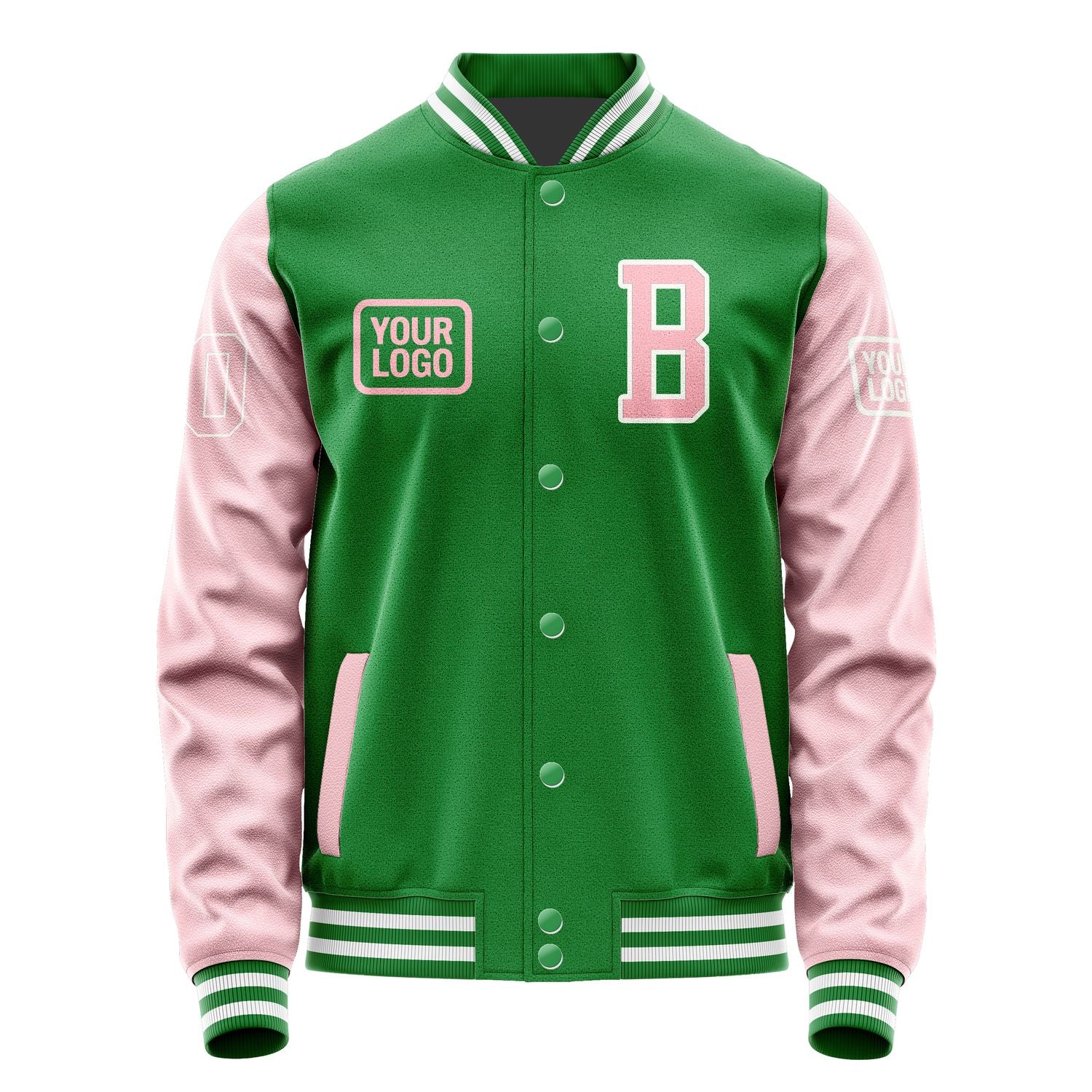 Maßgeschneidertes Smaragdgrün Rosa Jacke JA242421241818212118