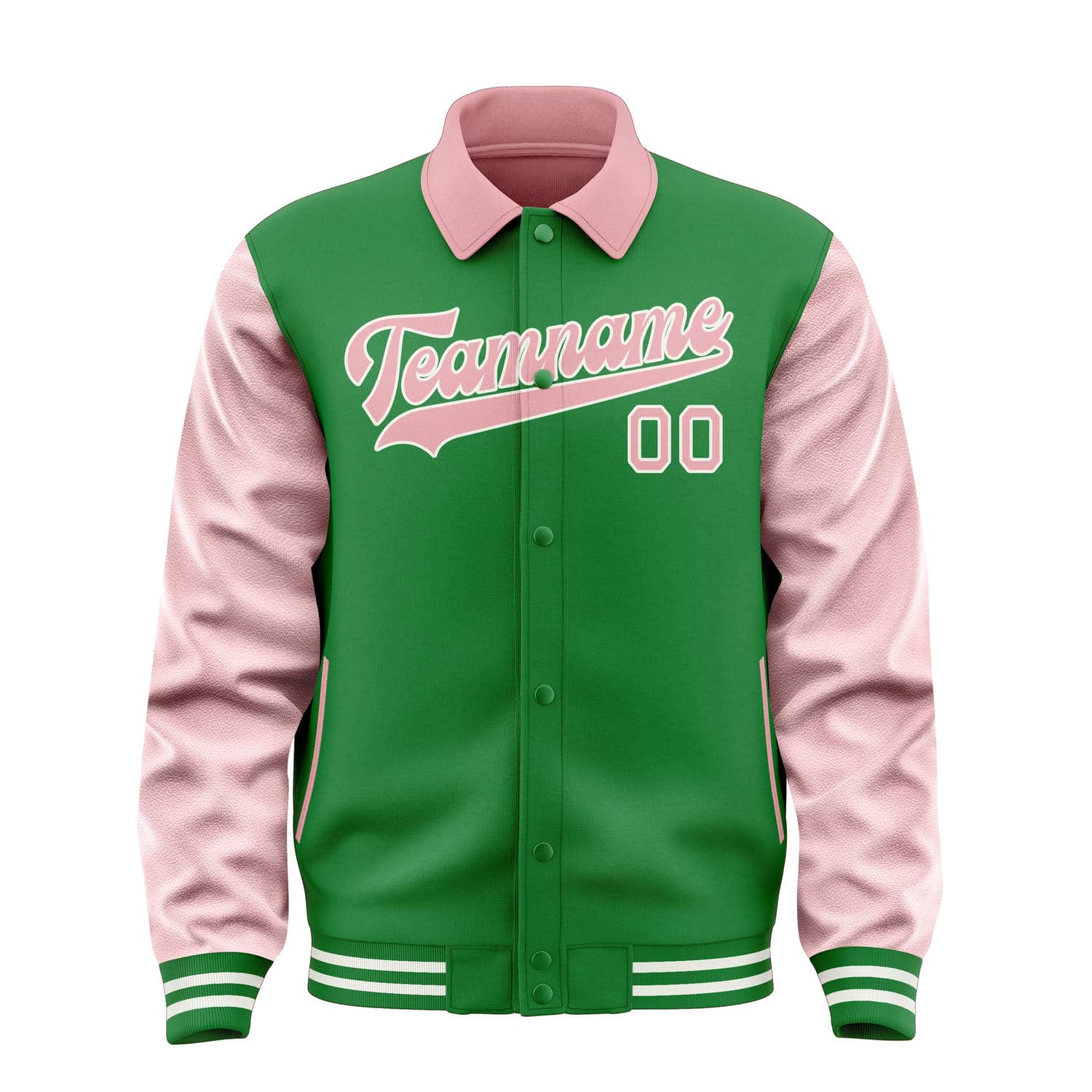 Maßgeschneidertes Smaragdgrün Rosa Jacke