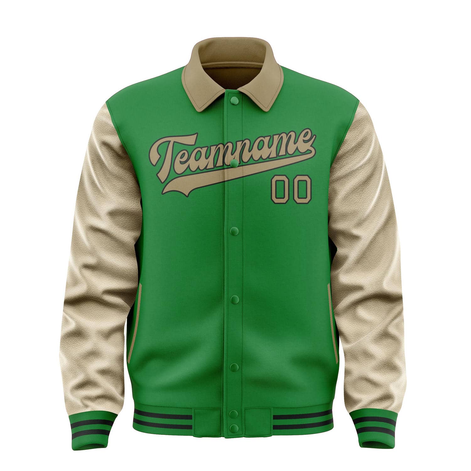Maßgeschneidertes Smaragdgrün Hellkhaki Jacke