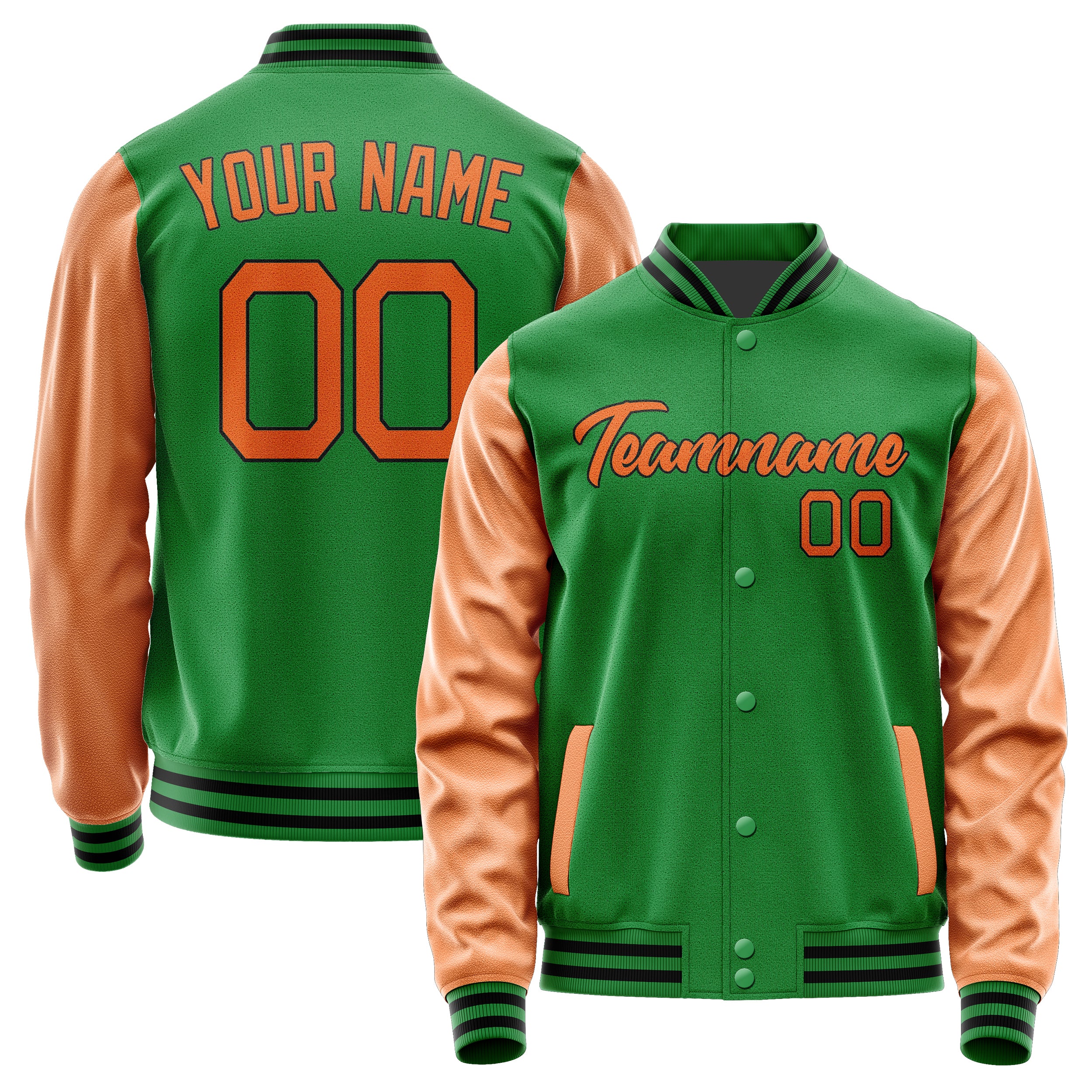Maßgeschneidertes Smaragdgrün Orange Jacke Ja2424282417B21728