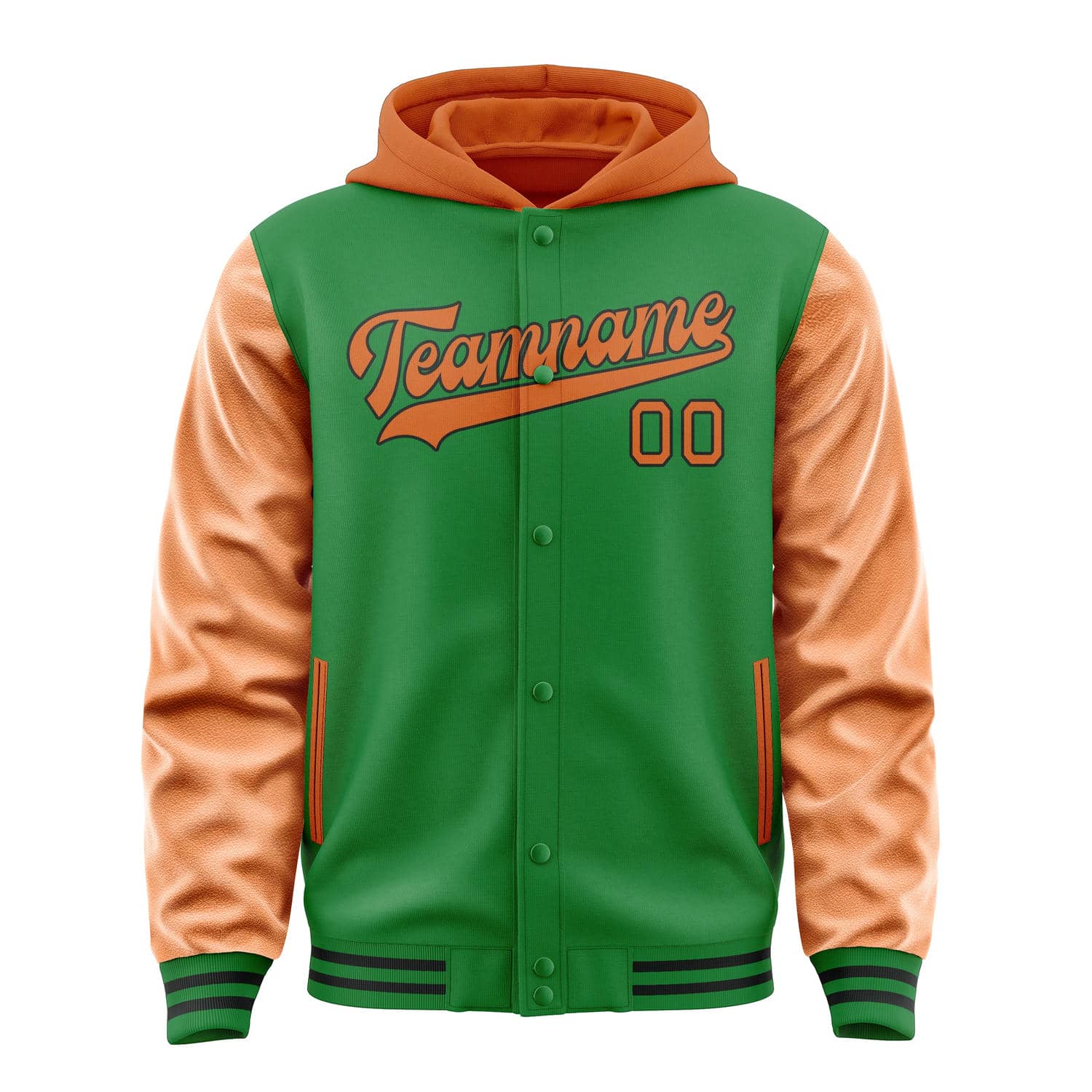 Maßgeschneidertes Smaragdgrün Orange Jacke