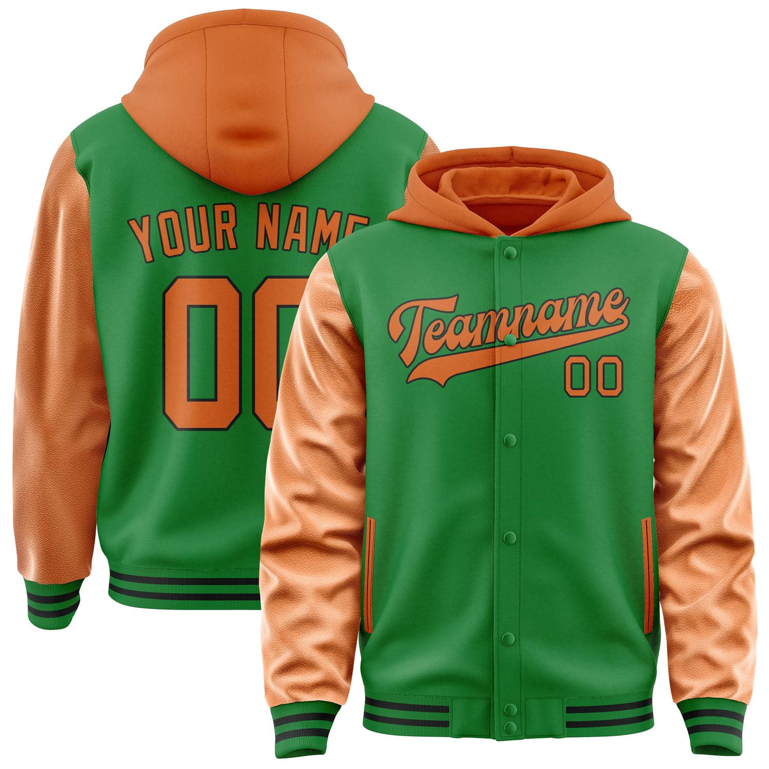 Maßgeschneidertes Smaragdgrün Orange Jacke JA242428241717282817