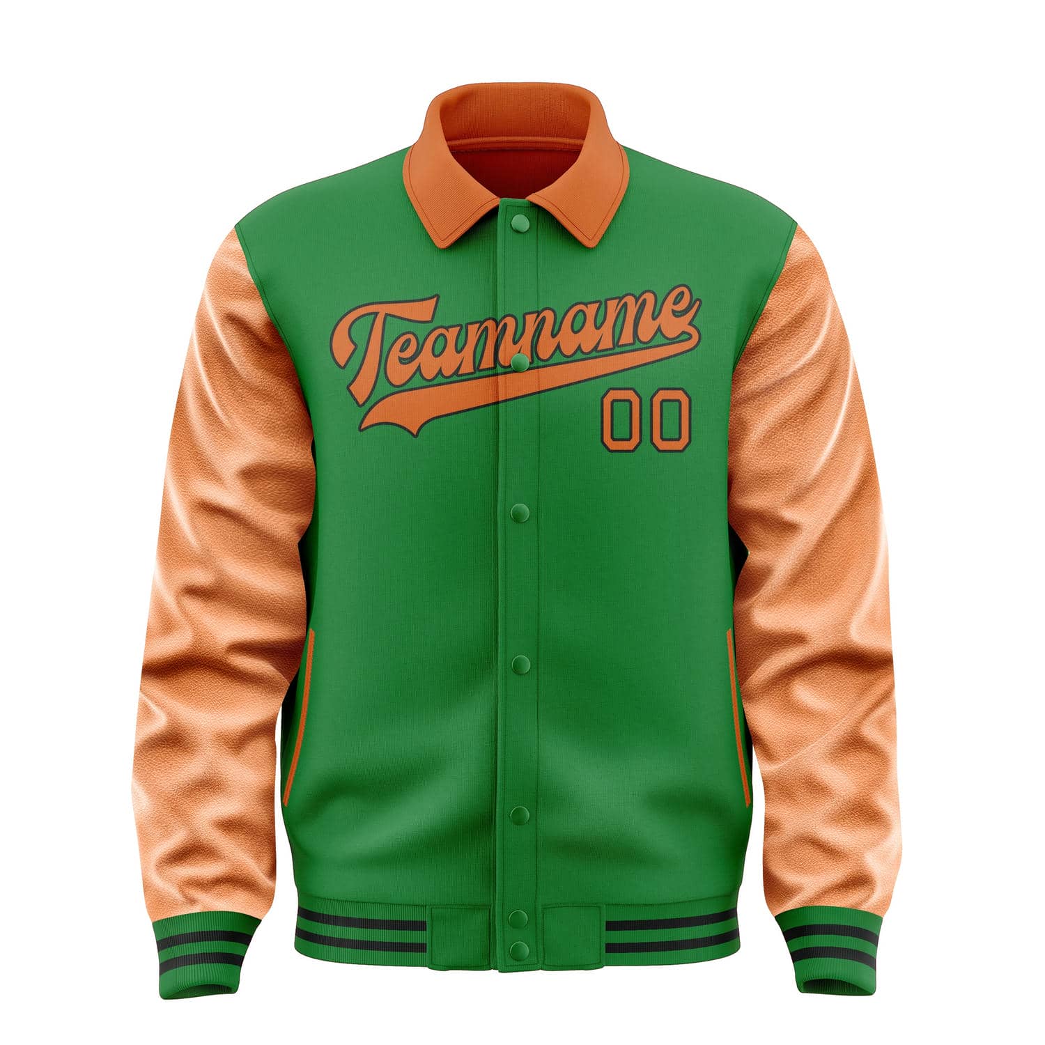 Maßgeschneidertes Smaragdgrün Orange Jacke