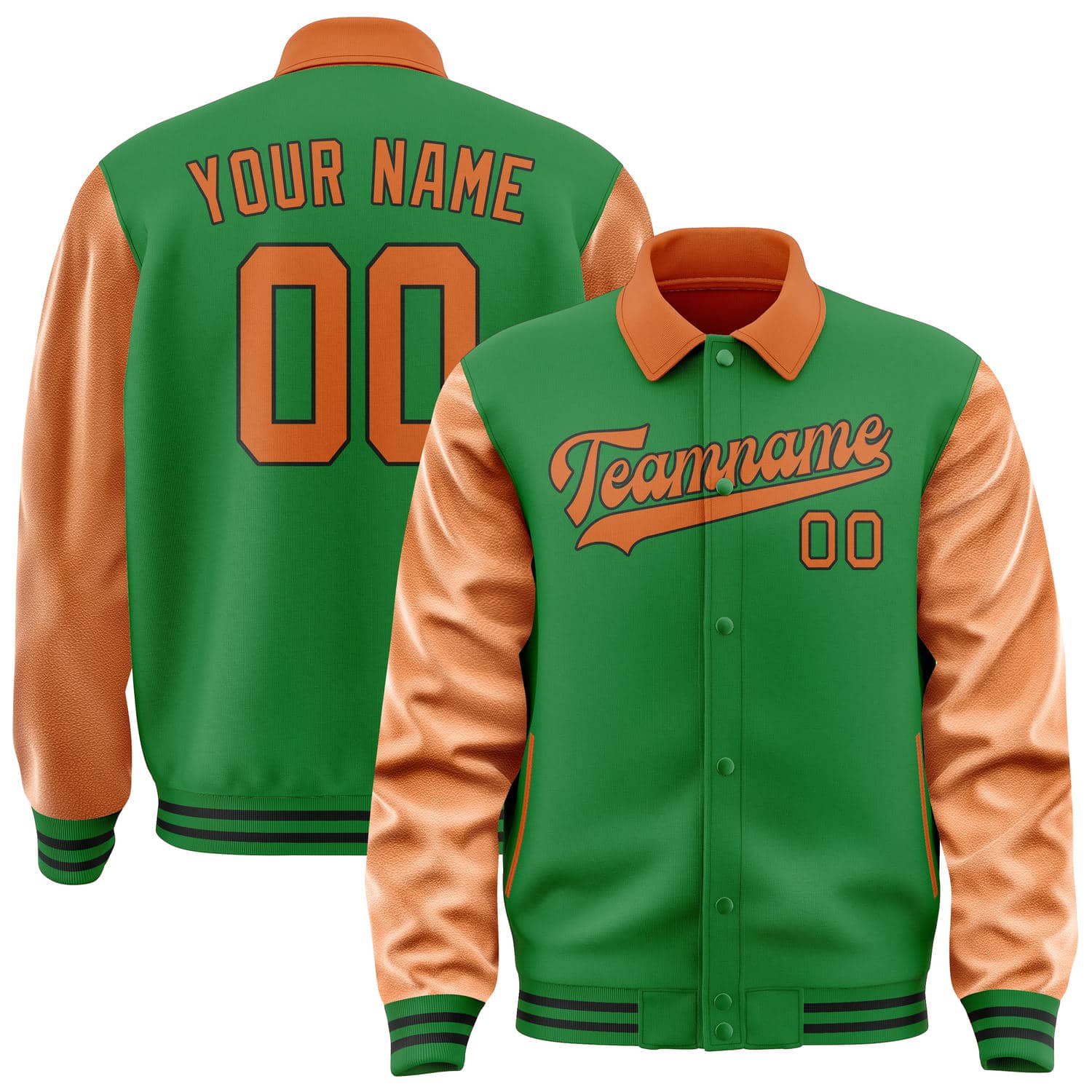 Maßgeschneidertes Smaragdgrün Orange Jacke JA242428241717282817