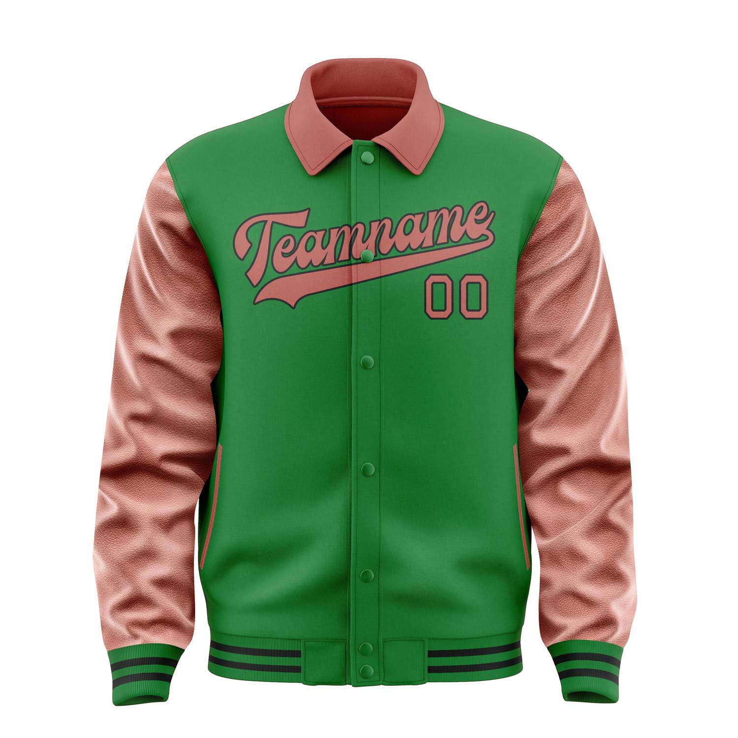 Maßgeschneidertes Smaragdgrün Kupferrose Jacke