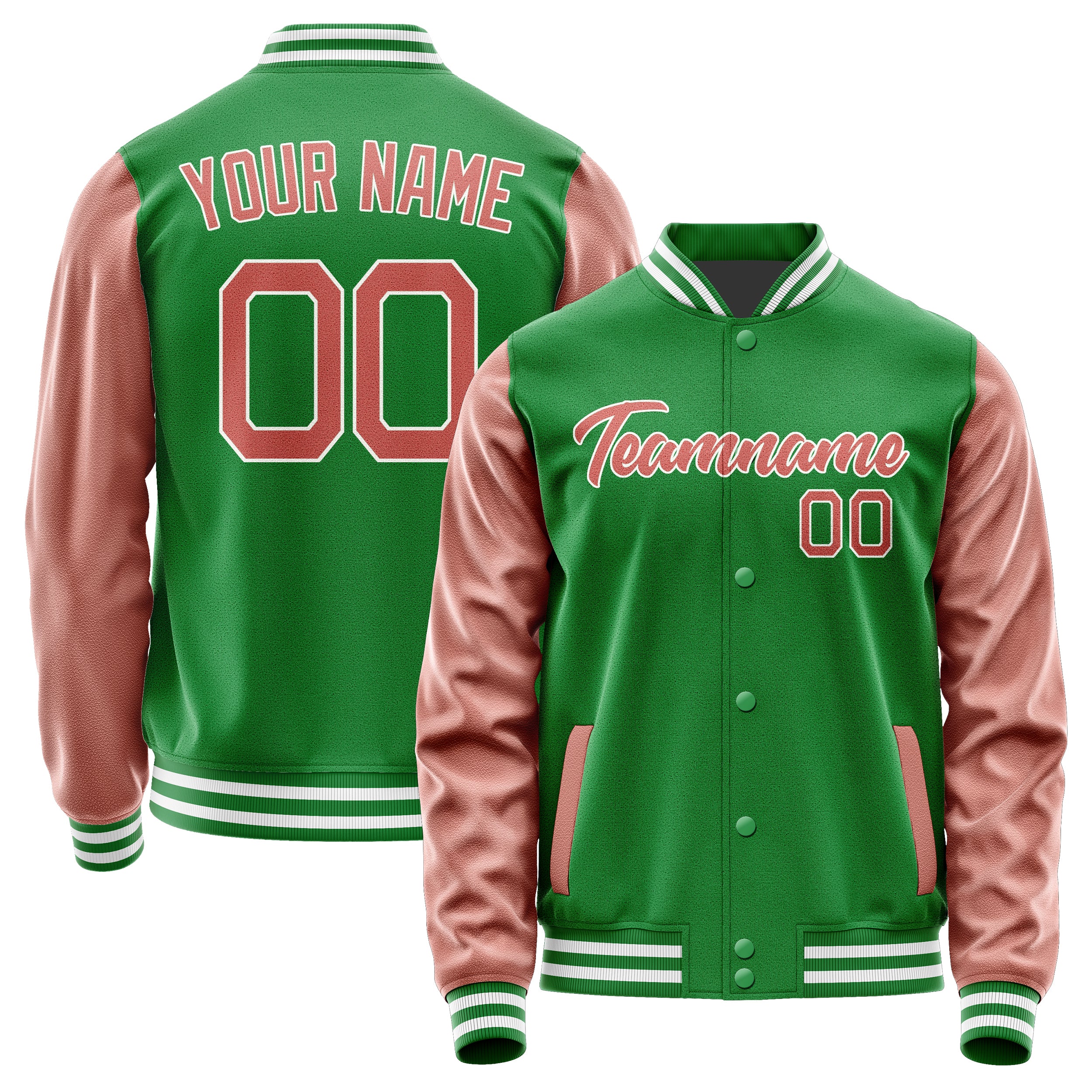 Maßgeschneidertes Smaragdgrün Kupferrose Jacke Ja2424292418B21829