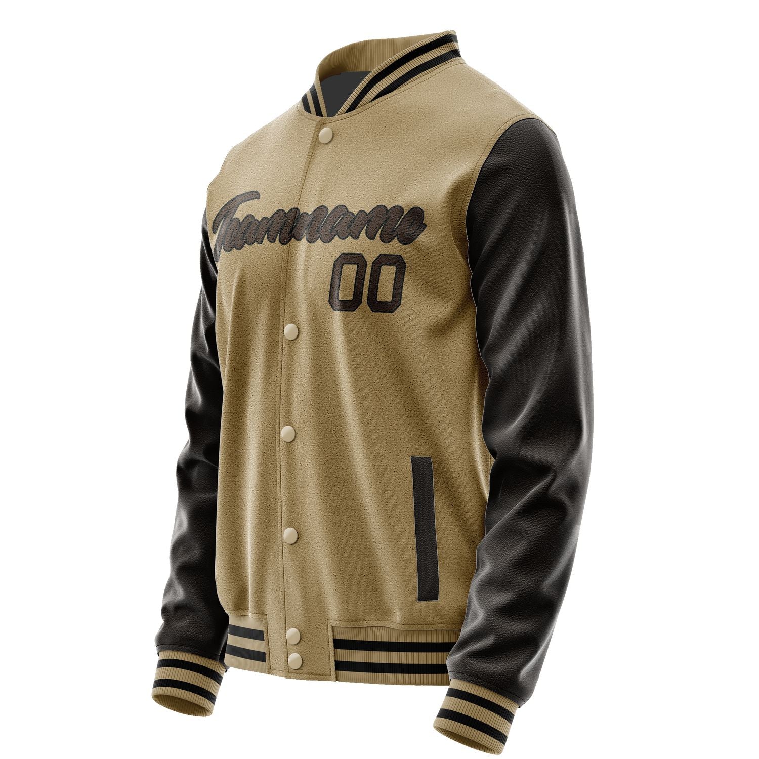 Maßgeschneidertes Hellkhaki Braun Jacke JA2525012517B21701