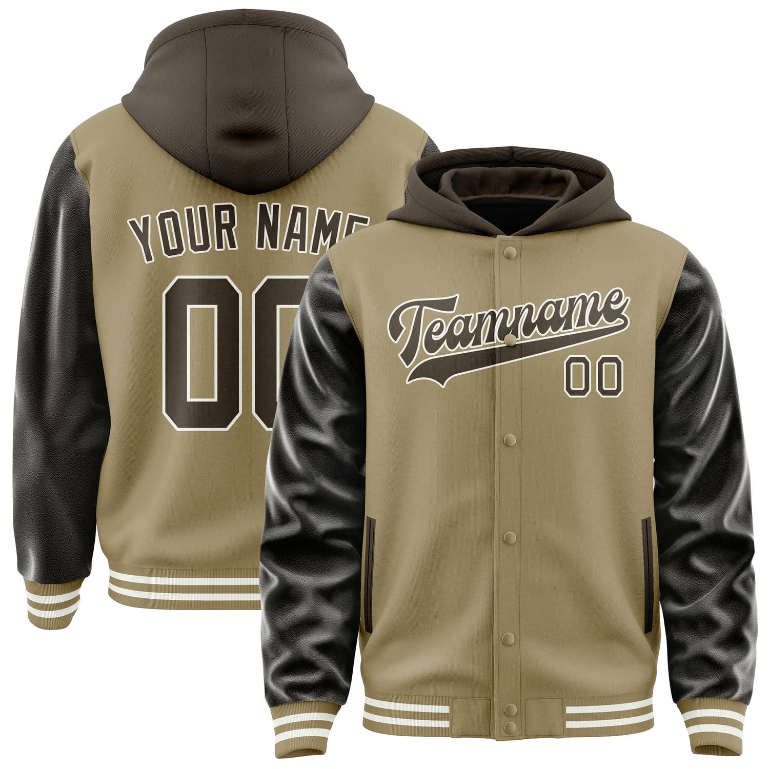 Maßgeschneidertes Hellkhaki Braun Jacke