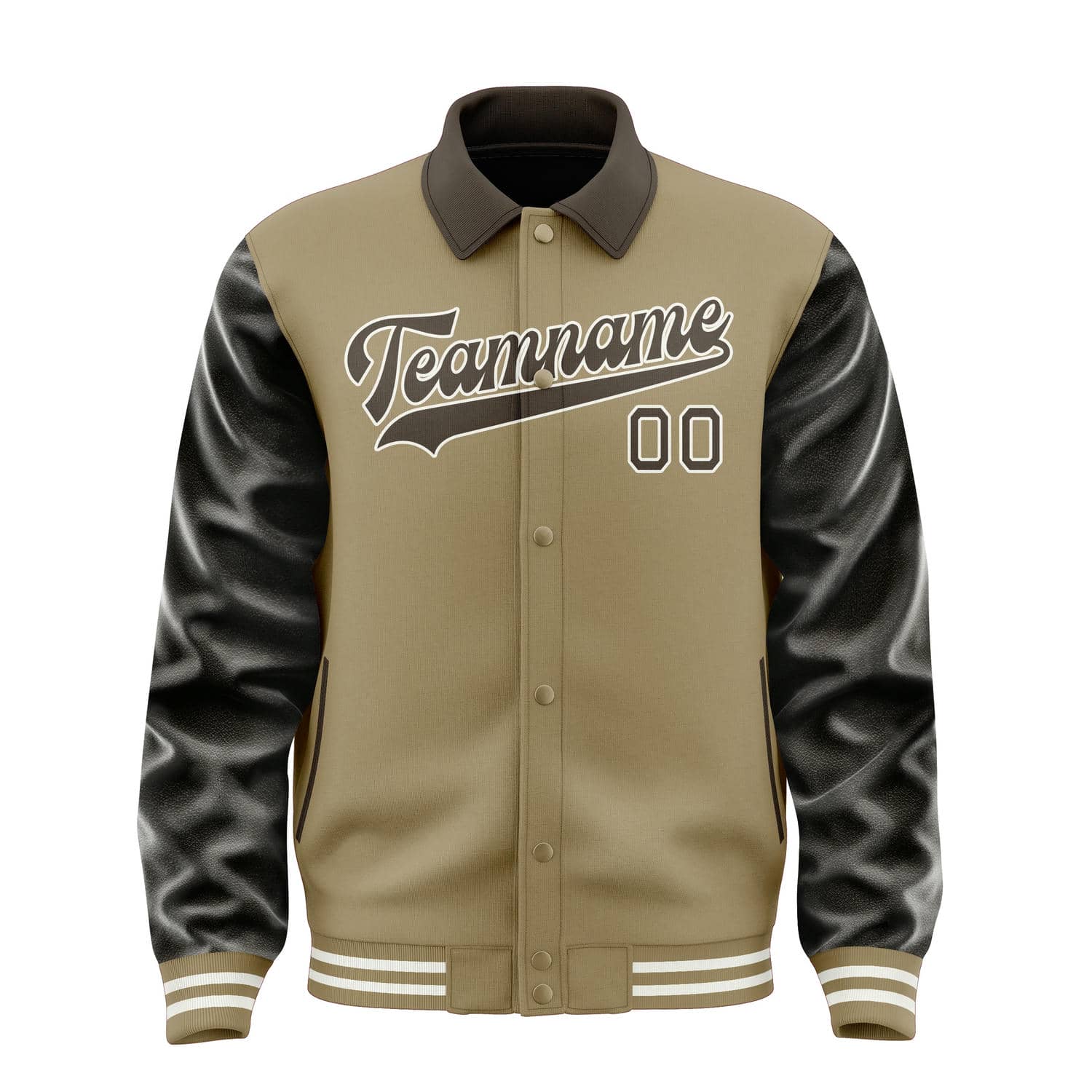 Maßgeschneidertes Hellkhaki Braun Jacke