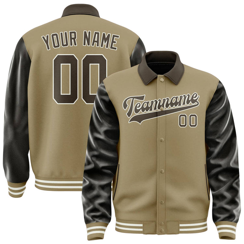 Maßgeschneidertes Hellkhaki Braun Jacke JA252501251818010118