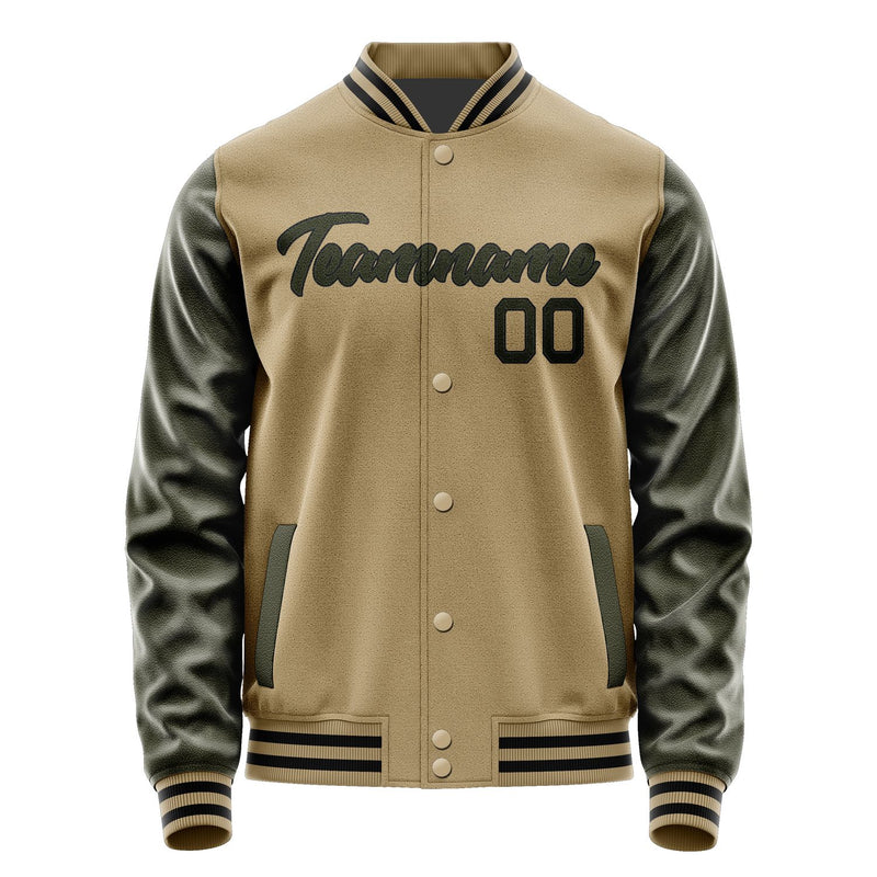 Maßgeschneidertes Hellkhaki Dunkles Oliv Jacke JA2525022517B21702