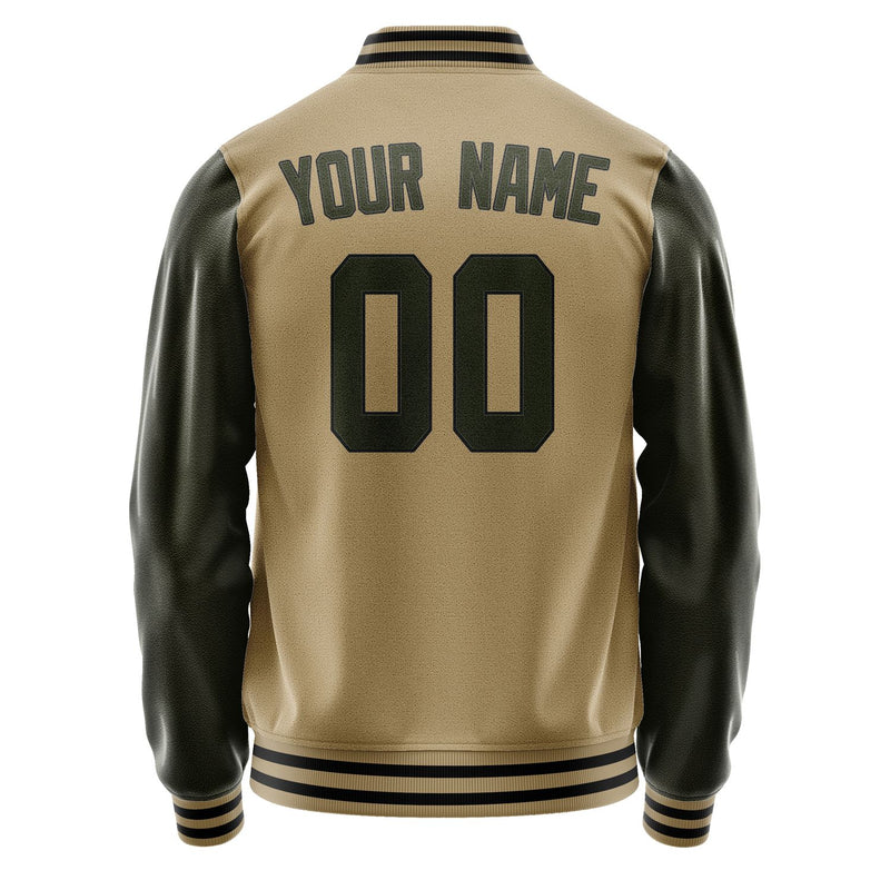 Maßgeschneidertes Hellkhaki Dunkles Oliv Jacke JA2525022517B31702