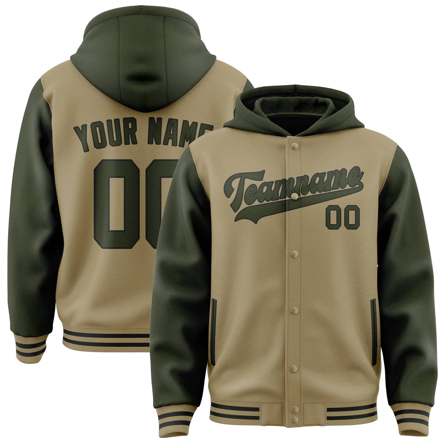 Maßgeschneidertes Hellkhaki Dunkles Oliv Jacke JA252502251717020217