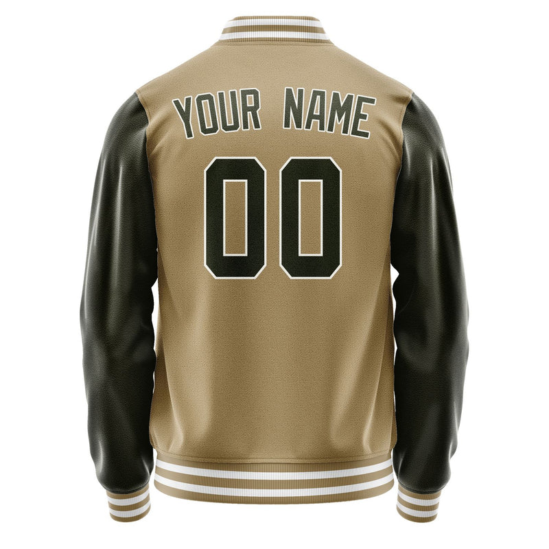 Maßgeschneidertes Hellkhaki Dunkles Oliv Jacke JA2525022518B31802
