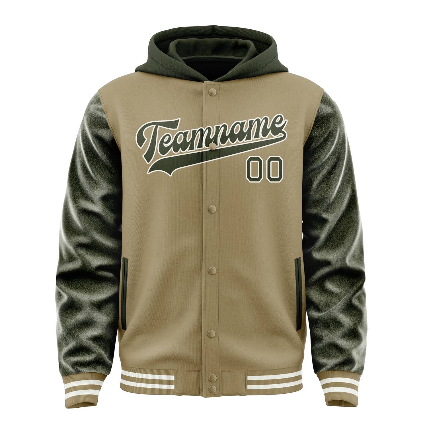 Maßgeschneidertes Hellkhaki Dunkles Oliv Jacke