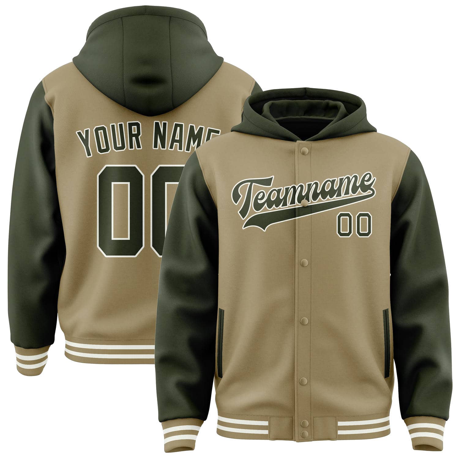 Maßgeschneidertes Hellkhaki Dunkles Oliv Jacke JA252502251818020218