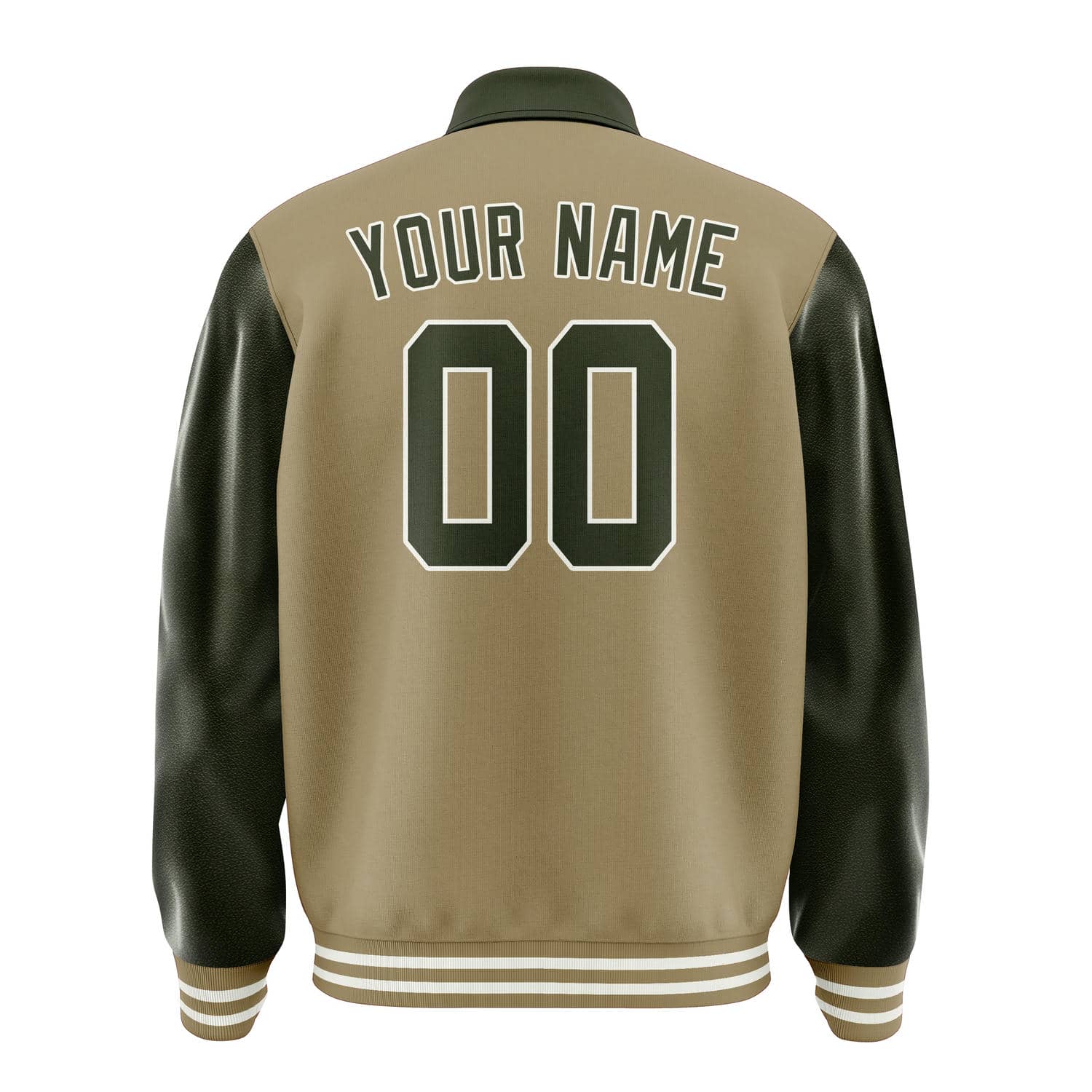 Maßgeschneidertes Hellkhaki Dunkles Oliv Jacke