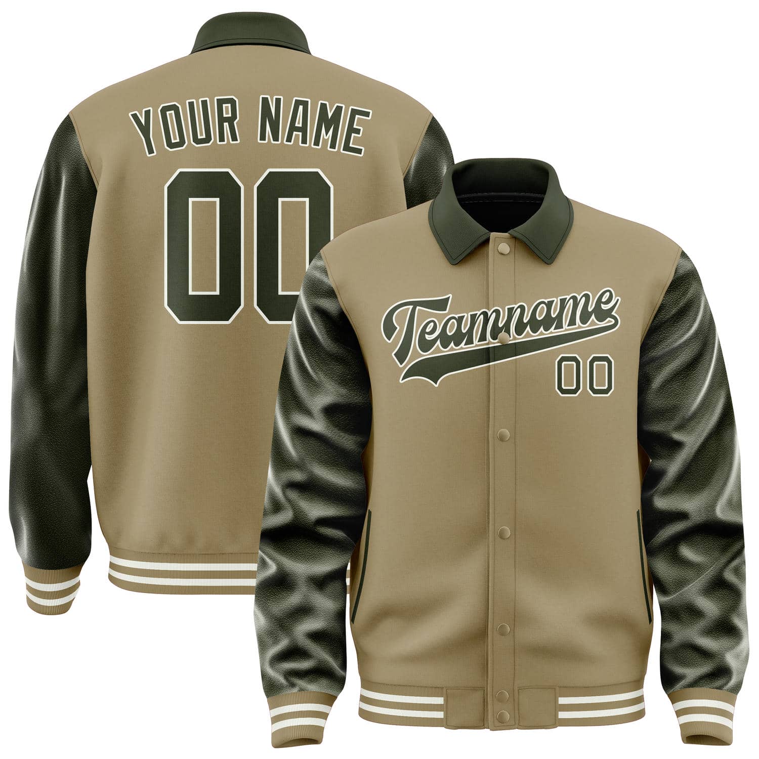 Maßgeschneidertes Hellkhaki Dunkles Oliv Jacke JA252502251818020218