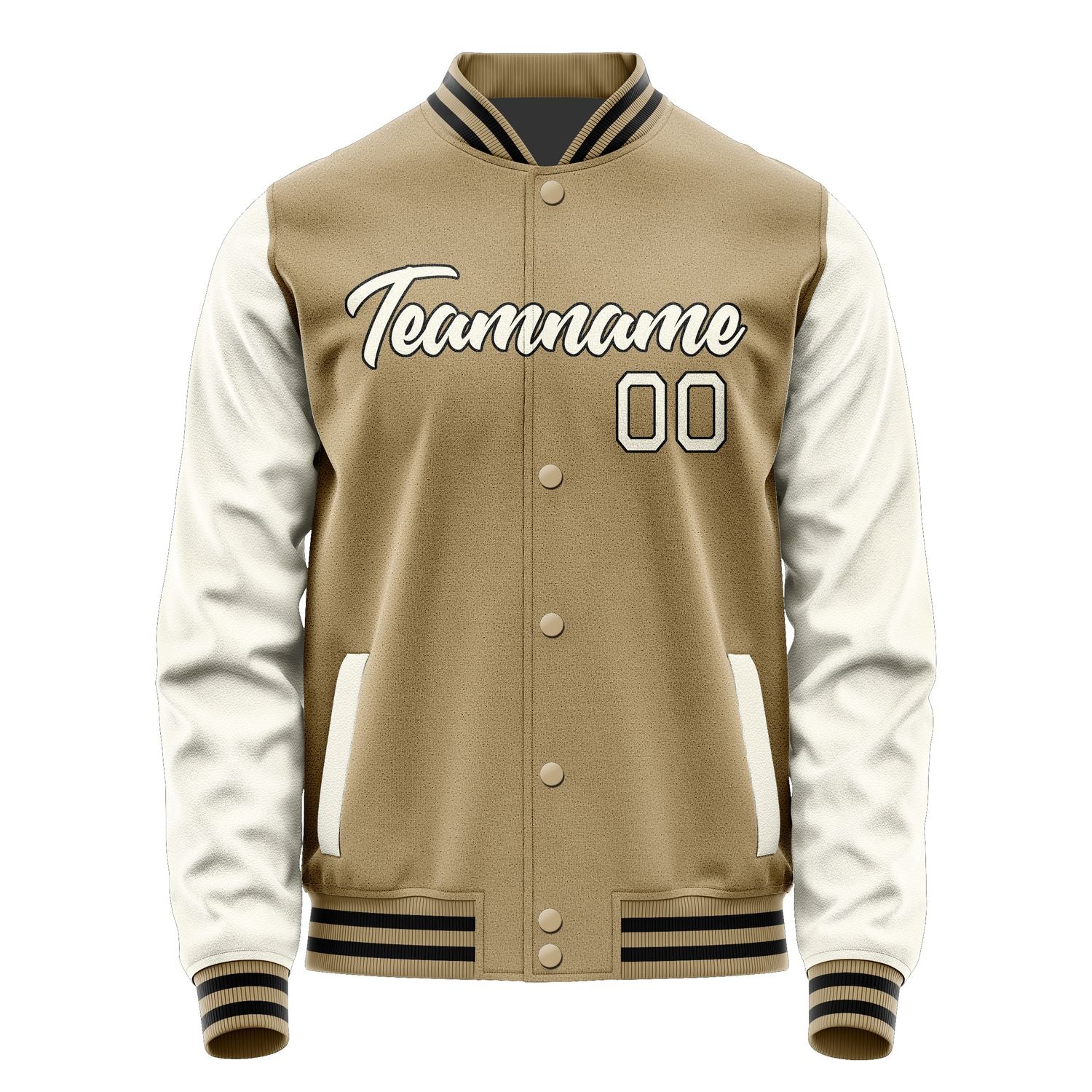 Maßgeschneidertes Hellkhaki Beige Jacke JA2525032517B21703