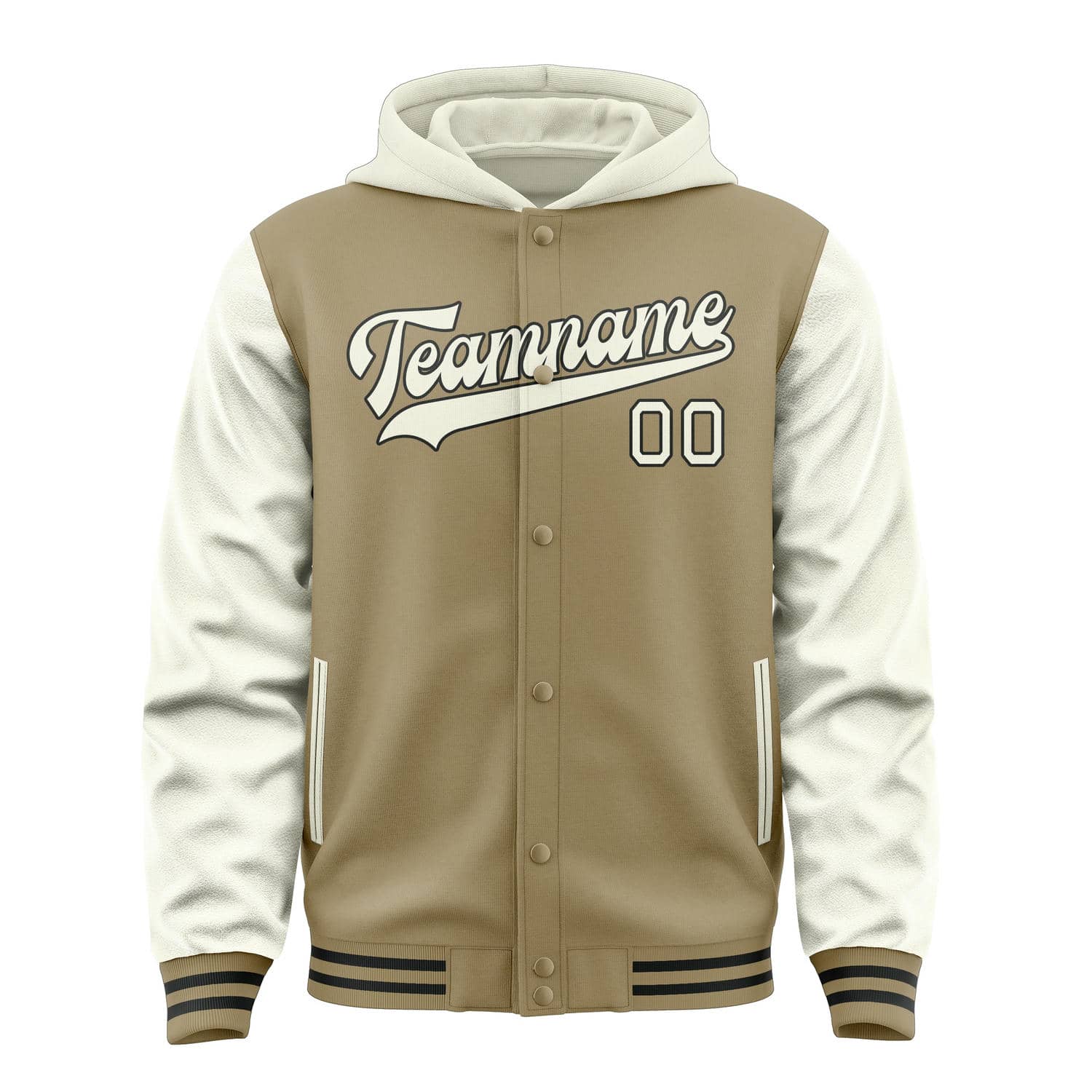 Maßgeschneidertes Hellkhaki Beige Jacke