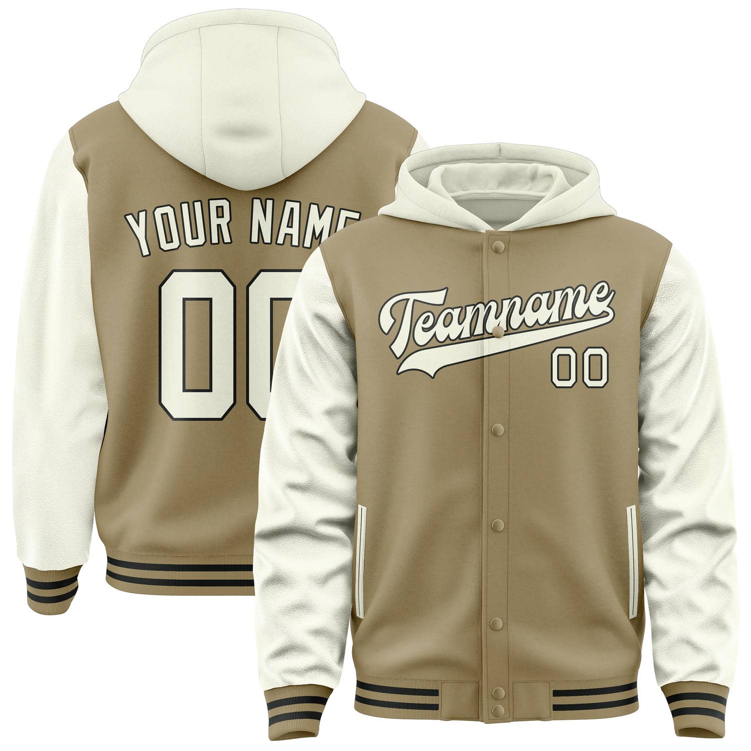 Maßgeschneidertes Hellkhaki Beige Jacke